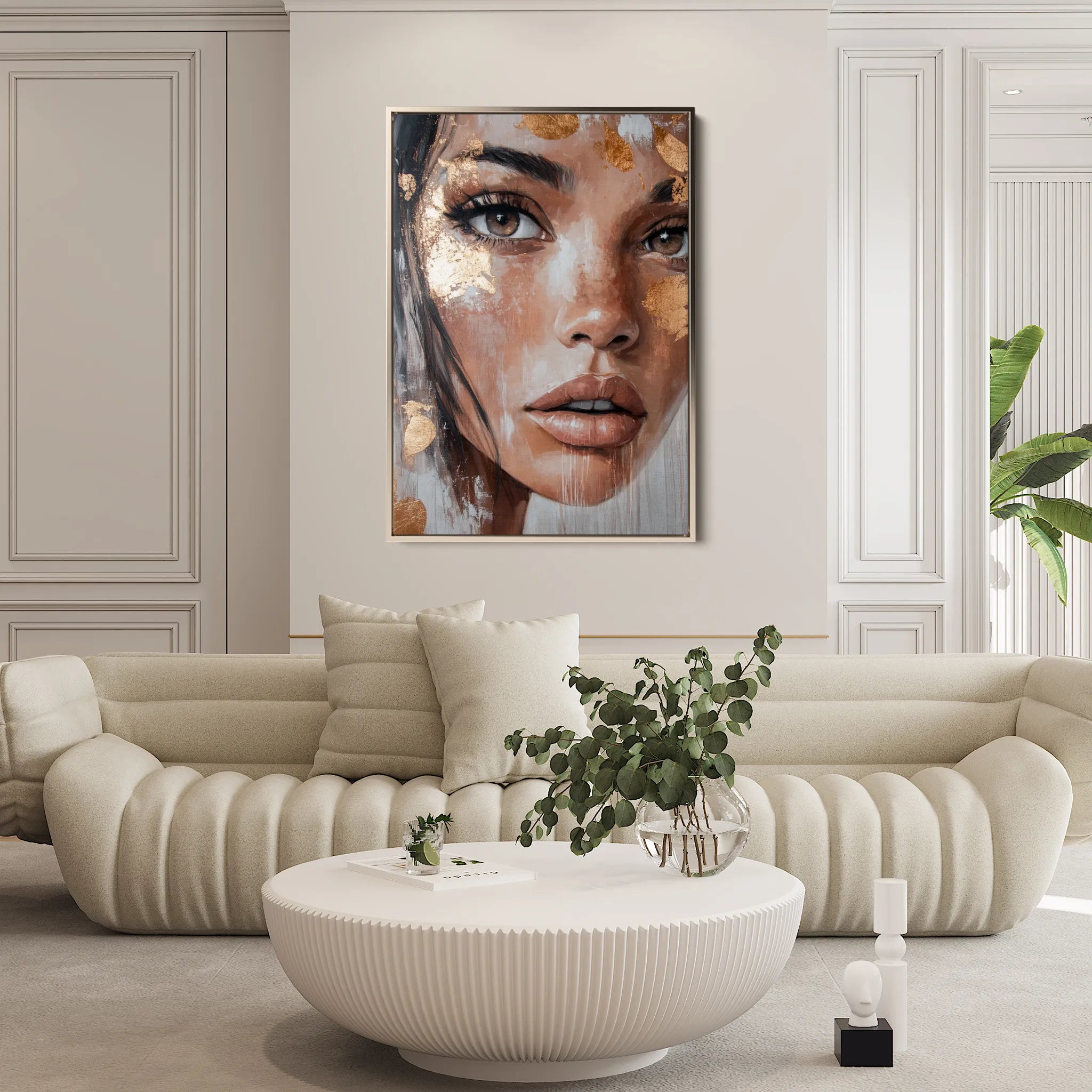 Portrait 213 Canvas Art 60 x 40 cm / Black