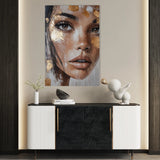 Portrait 213 Canvas Art 60 x 40 cm / Black