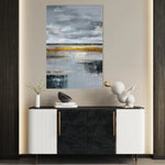Abstract 2136 Canvas Art 60 x 40 cm / Black