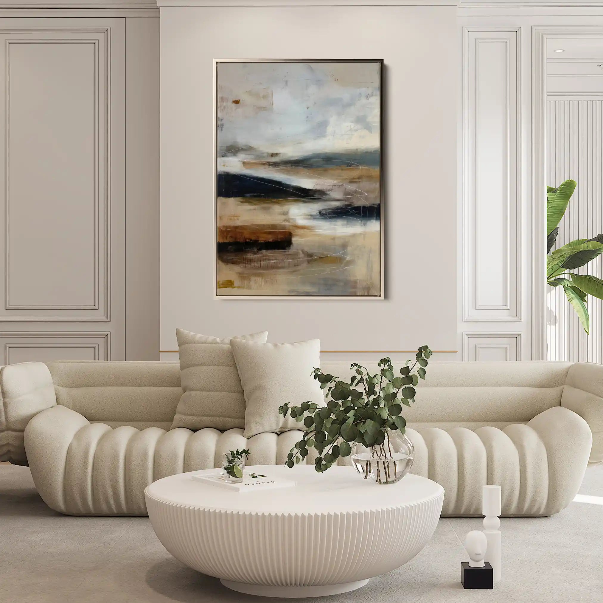 Abstract 2138 Canvas Art 60 x 40 cm / Black