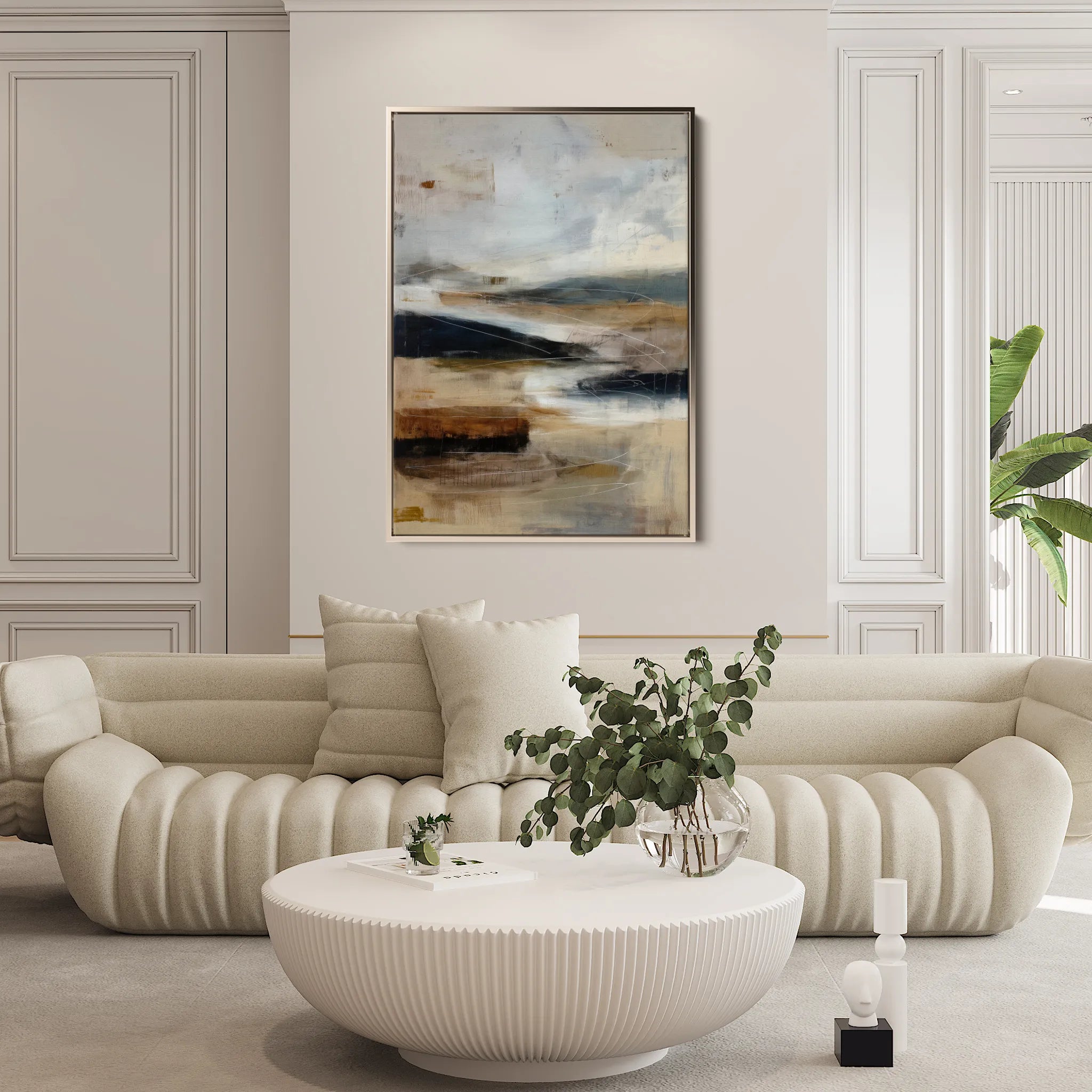 Abstract 2138 Canvas Art 60 x 40 cm / Black