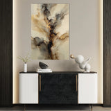 Abstract 2139 Canvas Art 60 x 40 cm / Black