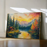 Landscape 214 Canvas Art 60 x 40 cm / Black