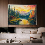 Landscape 214 Canvas Art 60 x 40 cm / Black