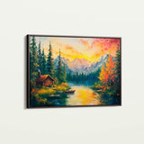Landscape 214 Canvas Art 60 x 40 cm / Black