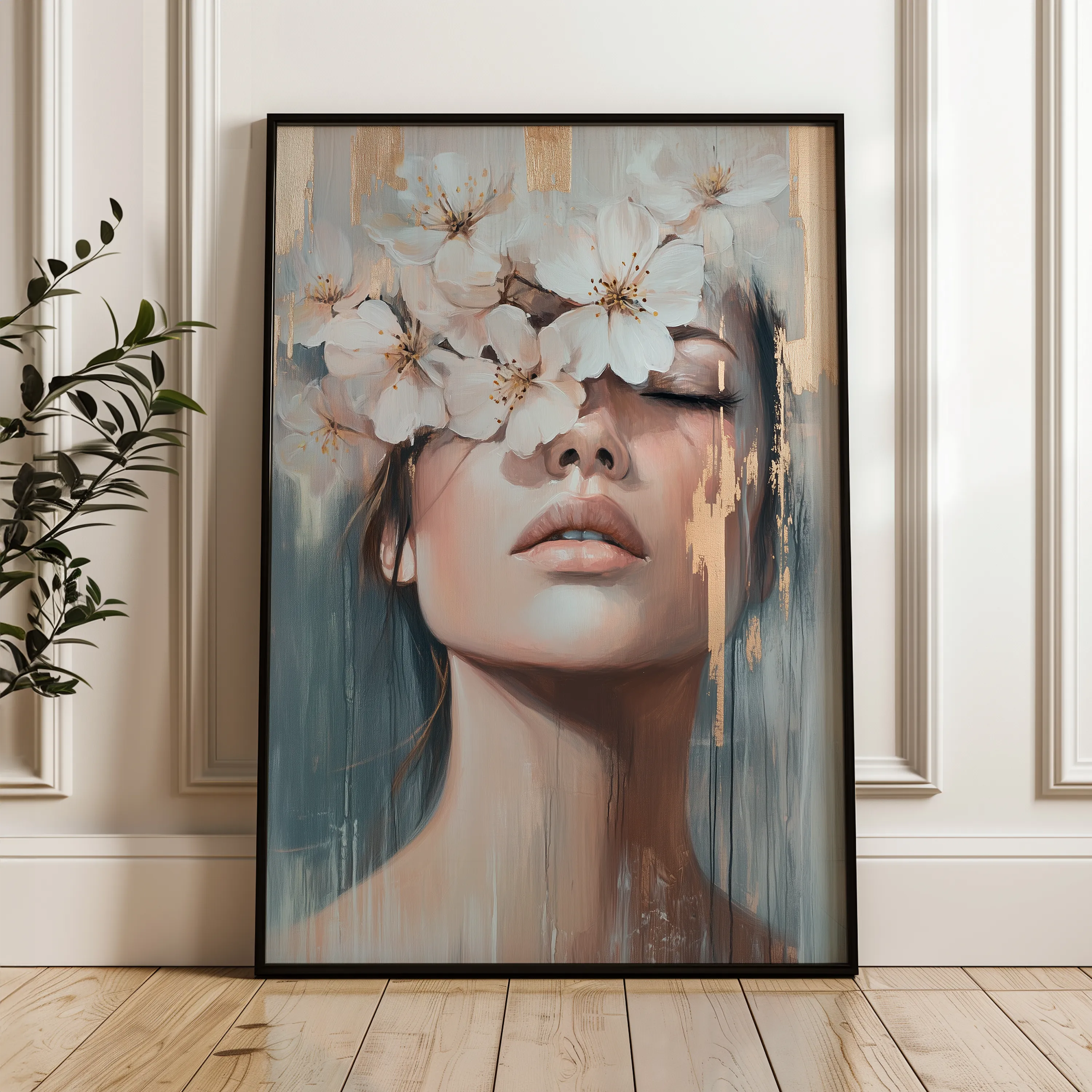 Portrait 214 Canvas Art 60 x 40 cm / Black