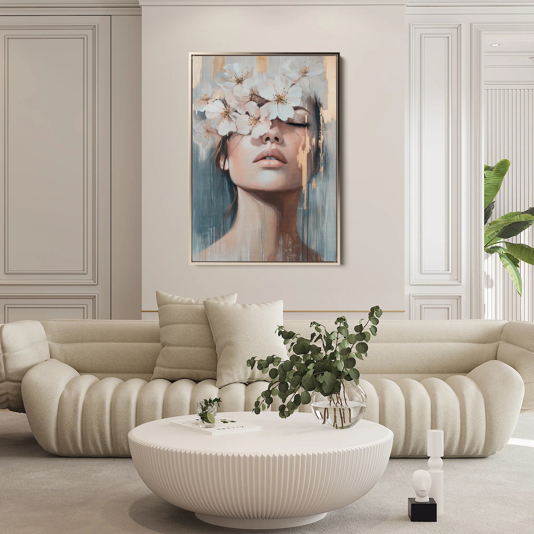 Portrait 214 Canvas Art 60 x 40 cm / Black
