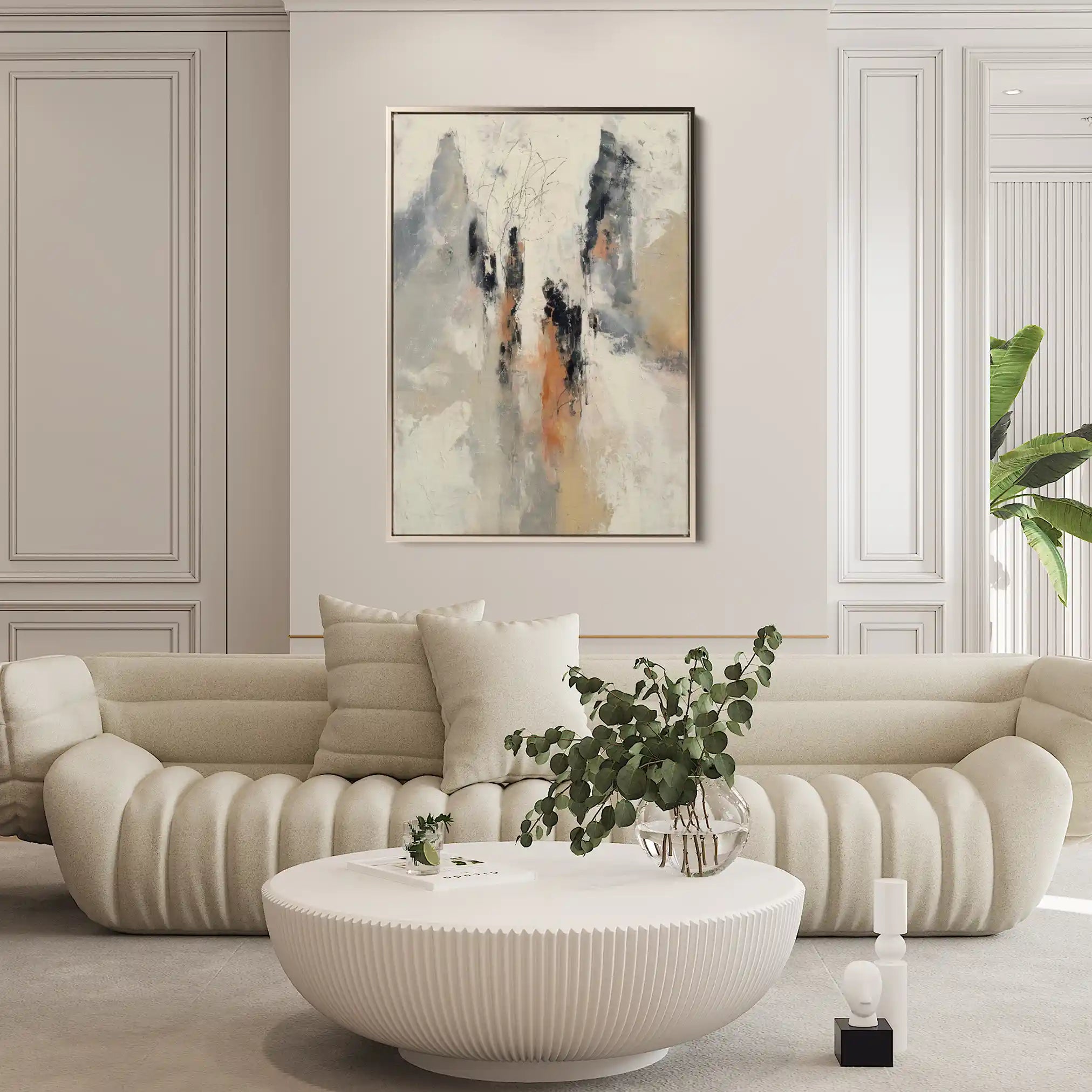 Abstract 2142 Canvas Art 60 x 40 cm / Black
