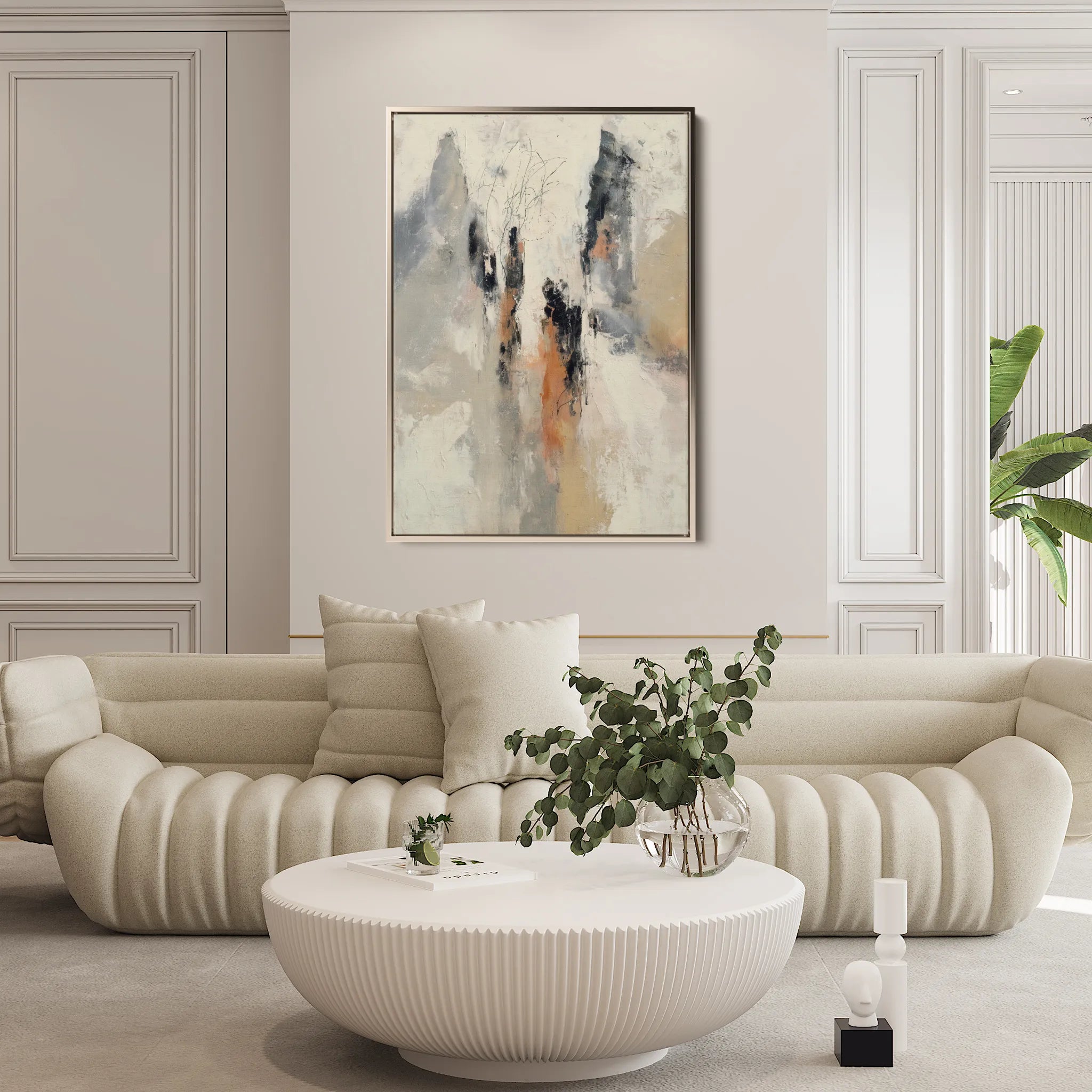 Abstract 2142 Canvas Art 60 x 40 cm / Black