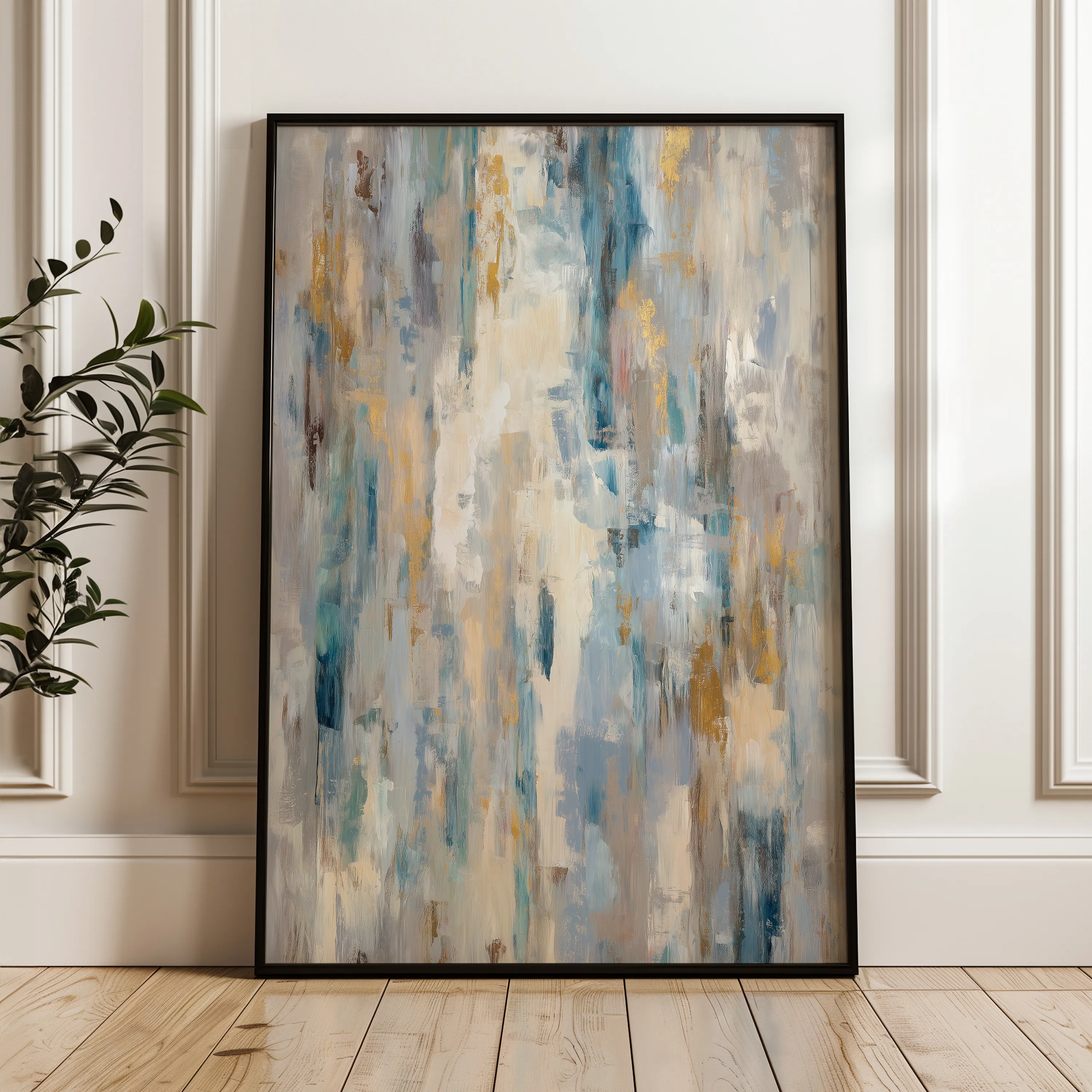 Abstract 2144 Canvas Art 60 x 40 cm / Black