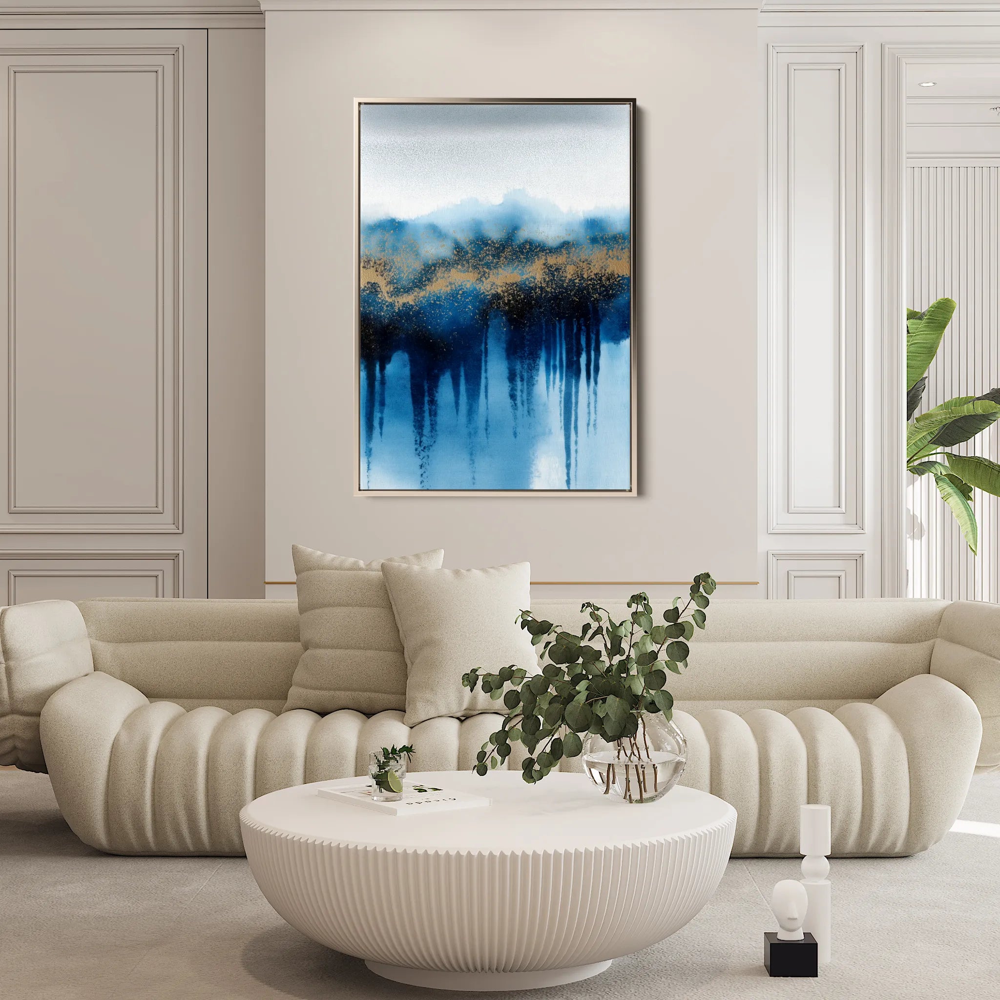 Abstract 2149 Canvas Art 60 x 40 cm / Black