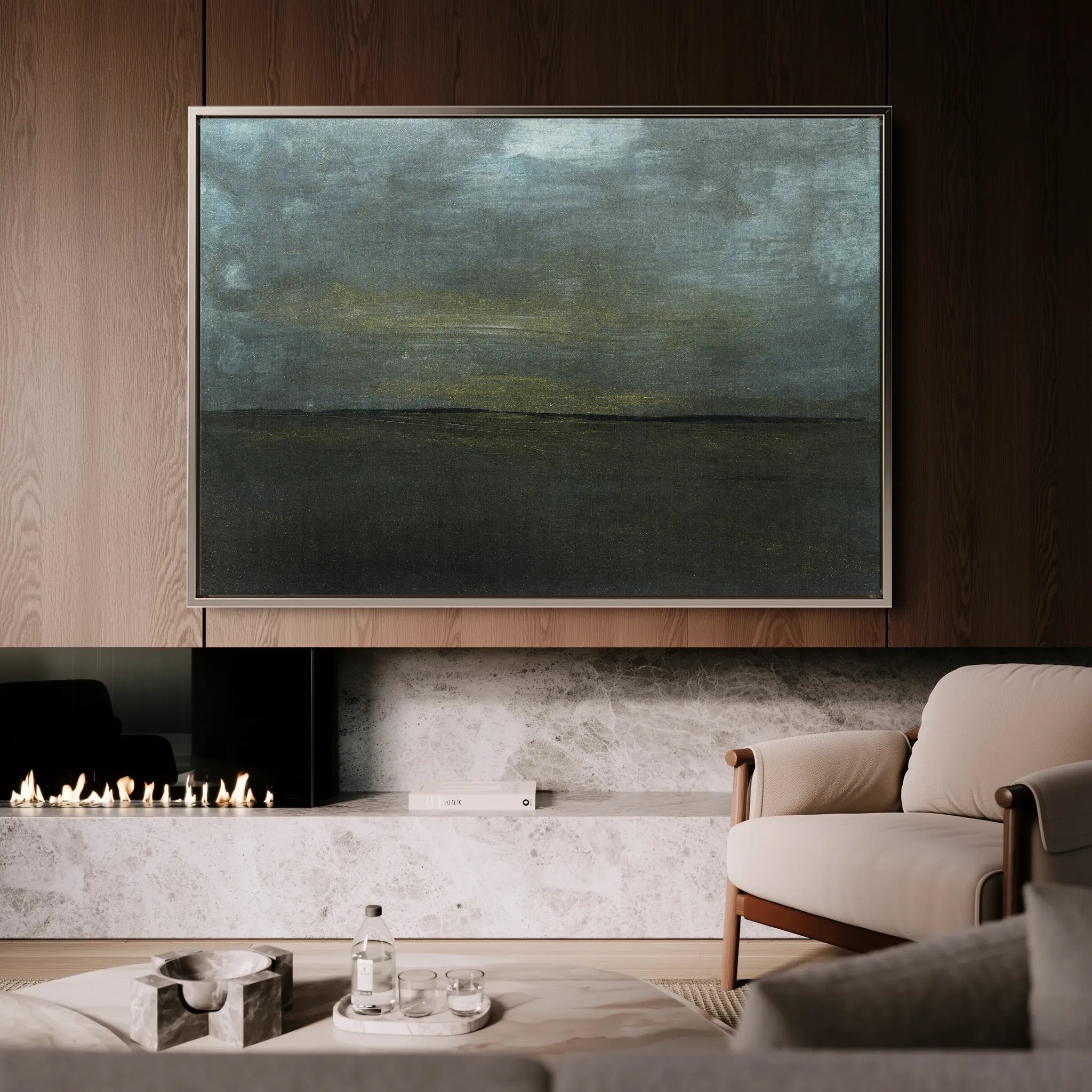 Abstract 215 Canvas Art 60 x 40 cm / Black