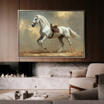Horses 215 Canvas Art 60 x 40 cm / Black