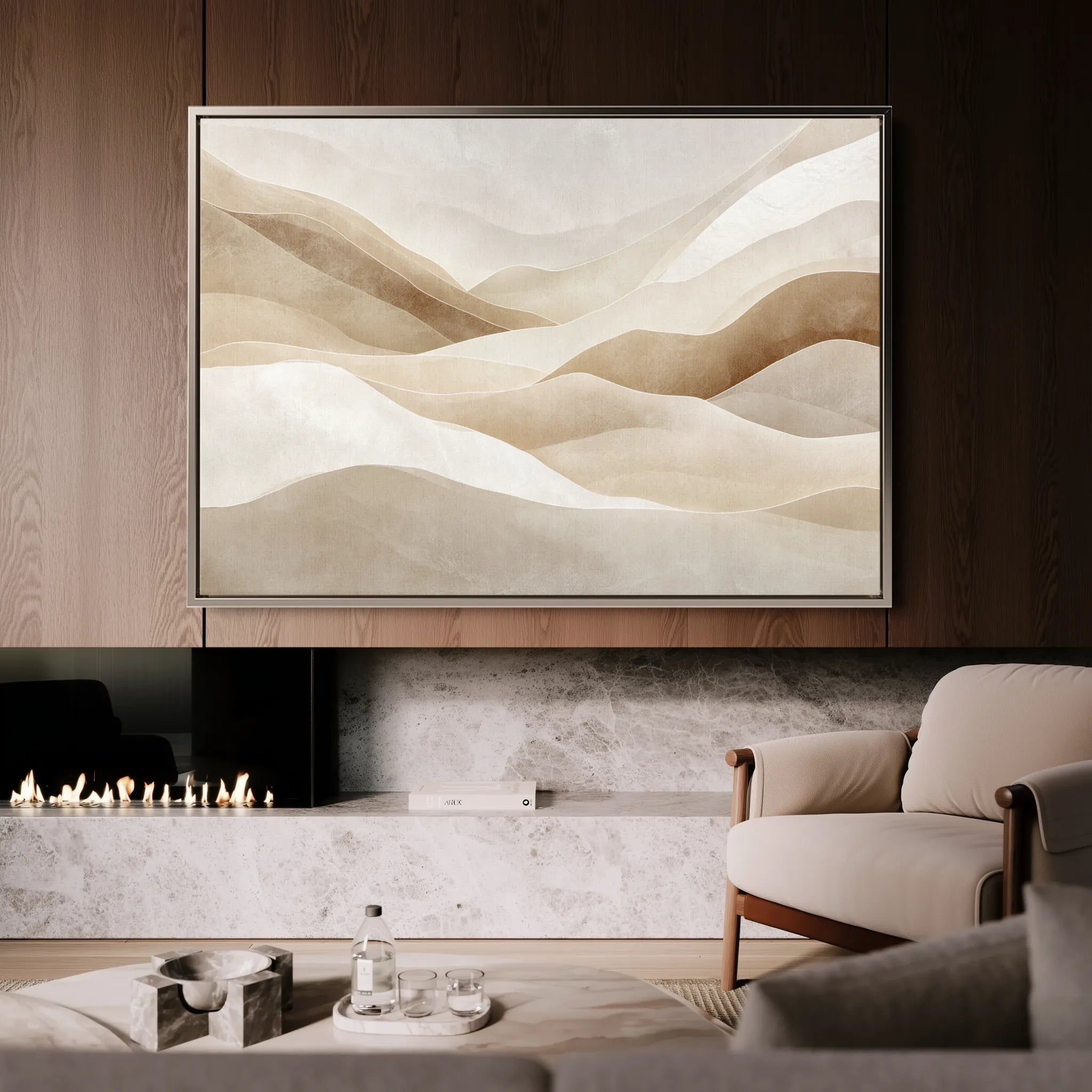 Abstract 2152 Canvas Art 60 x 40 cm / Black