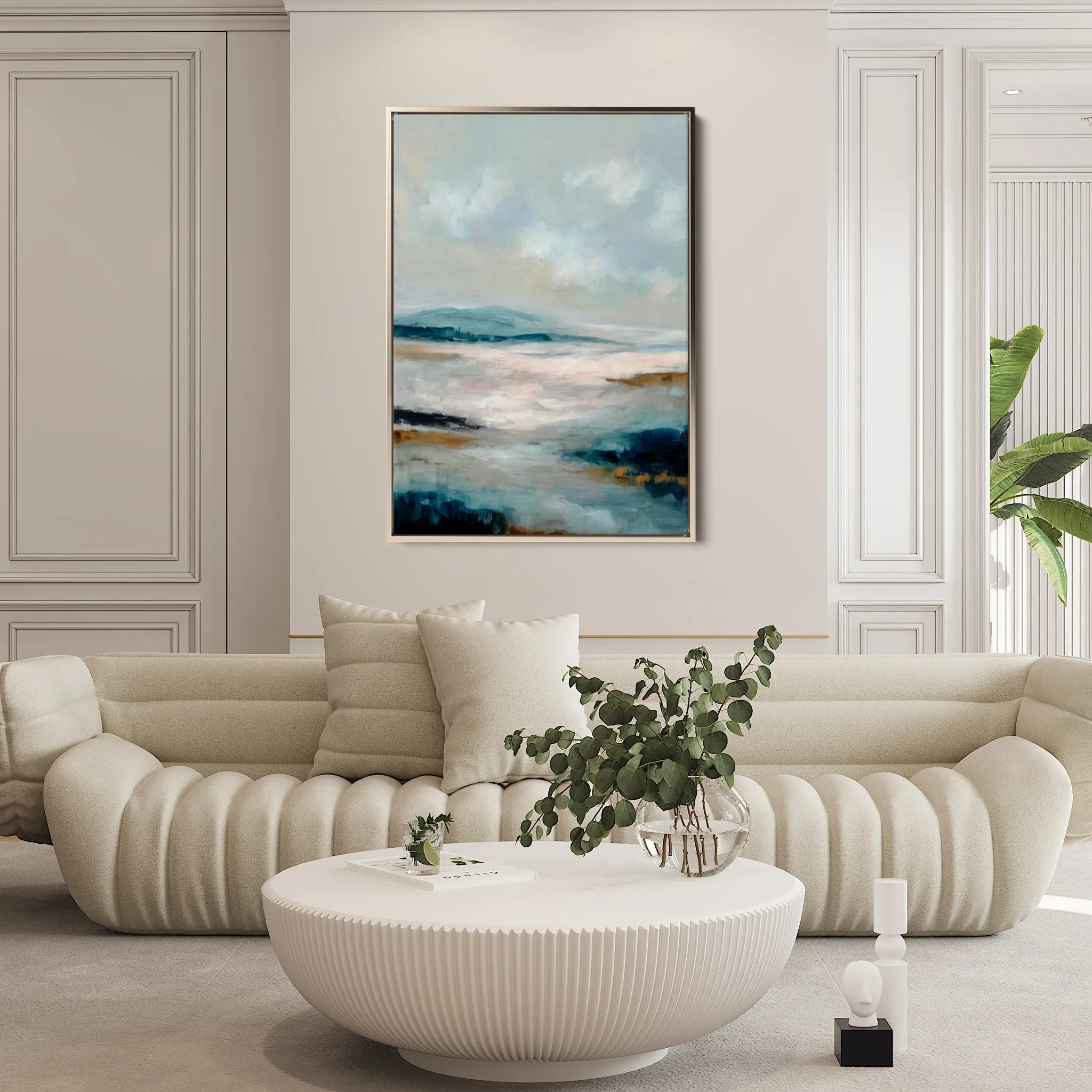 Abstract 2155 Canvas Art 60 x 40 cm / Black