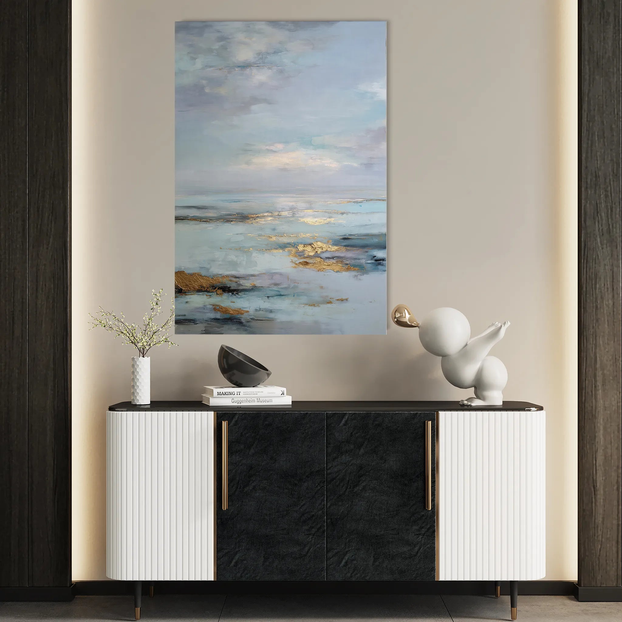 Abstract 2156 Canvas Art 60 x 40 cm / Black