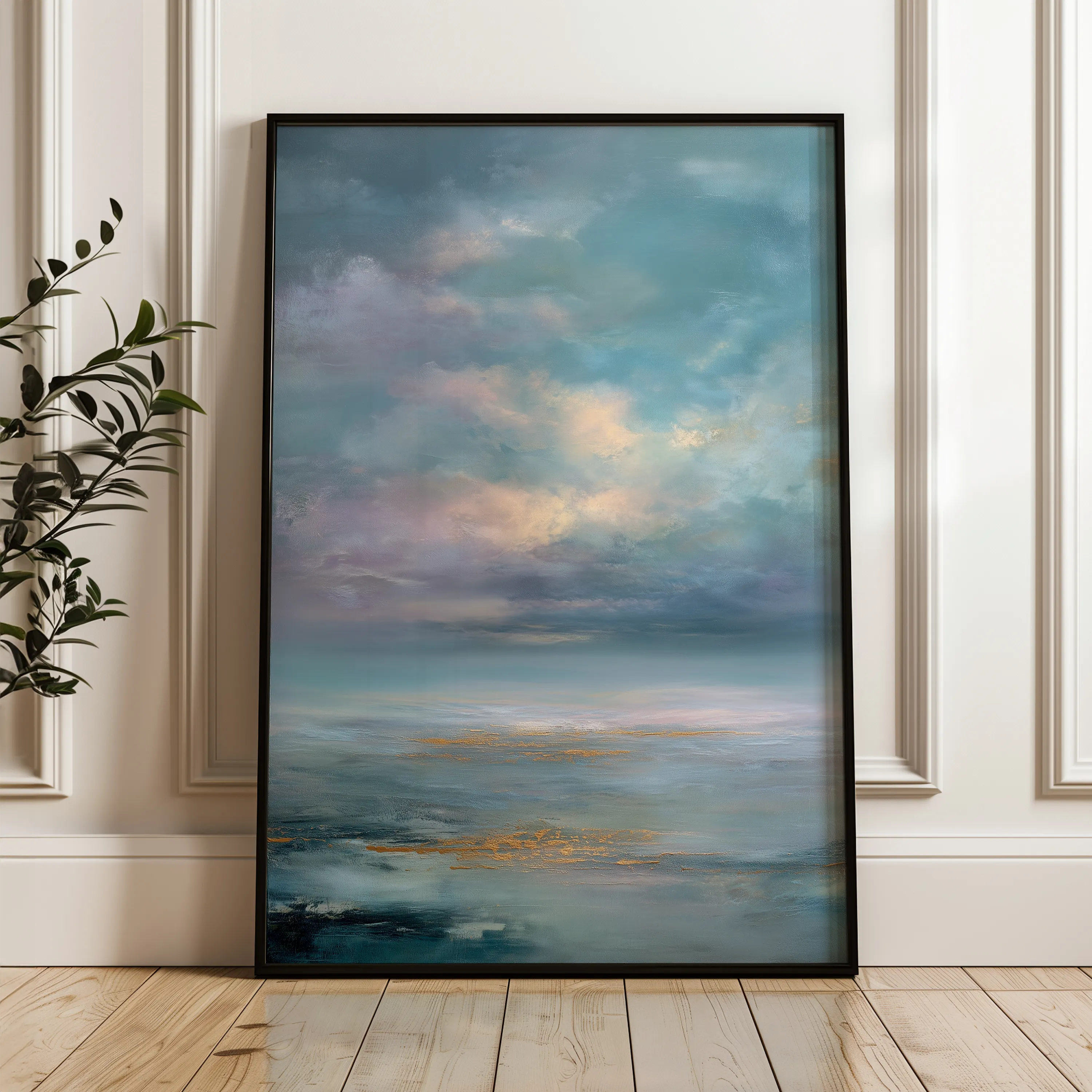 Abstract 2157 Canvas Art 60 x 40 cm / Black