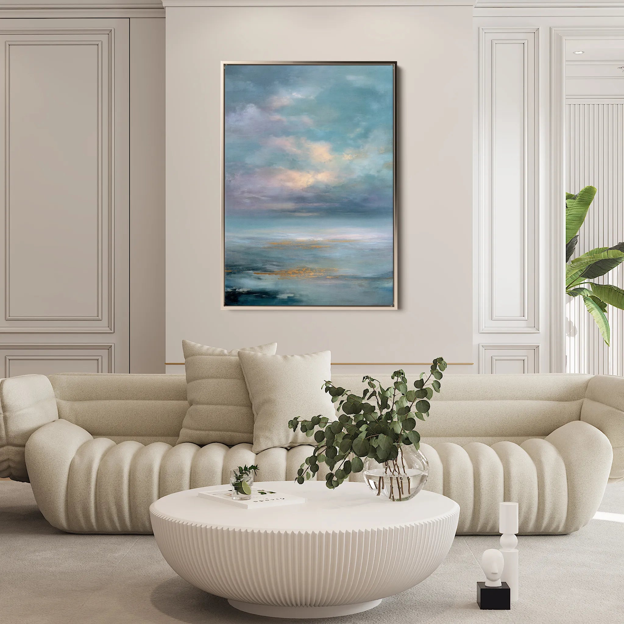 Abstract 2157 Canvas Art 60 x 40 cm / Black