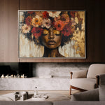Portrait 216 Canvas Art 60 x 40 cm / Black