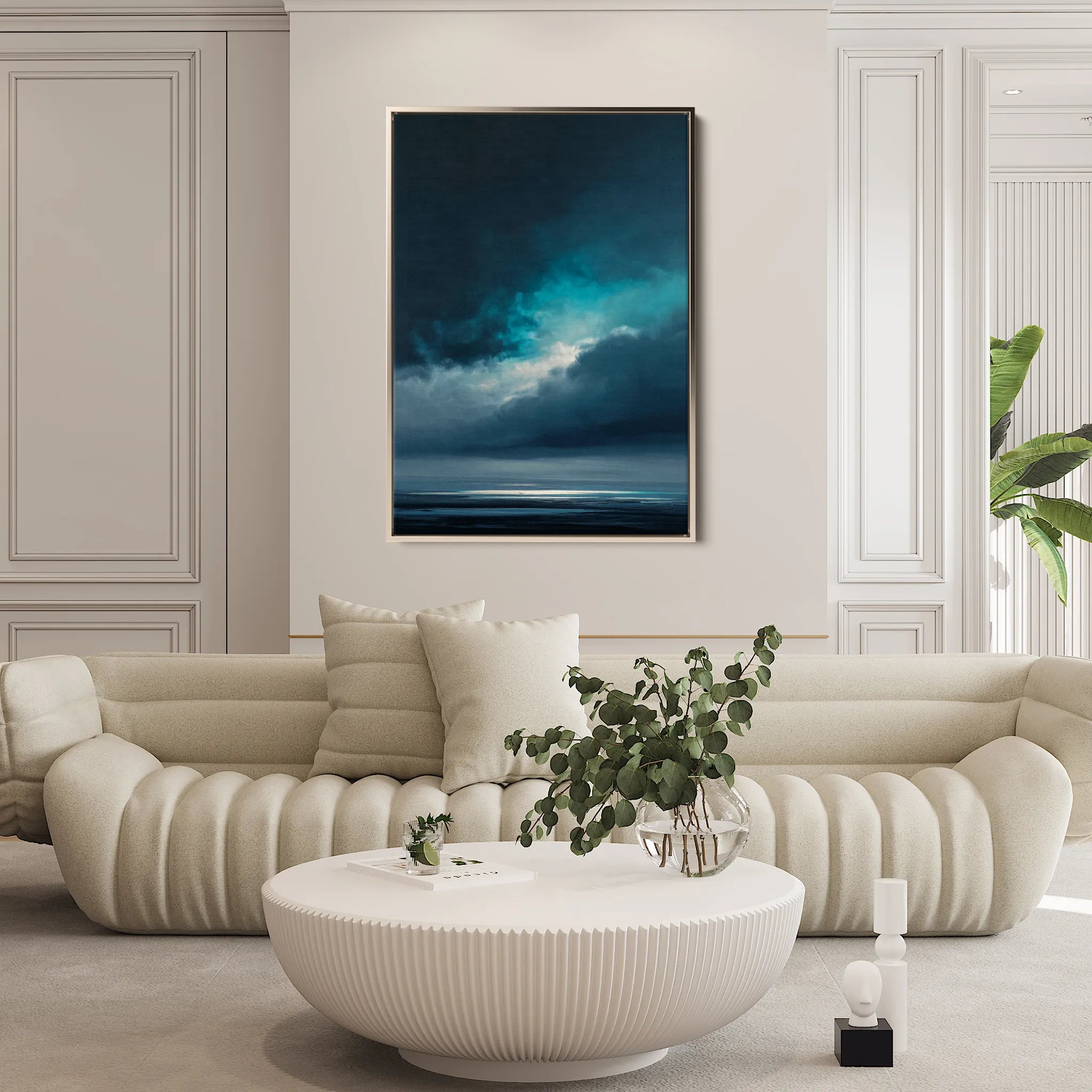 Abstract 2162 Canvas Art 60 x 40 cm / Black