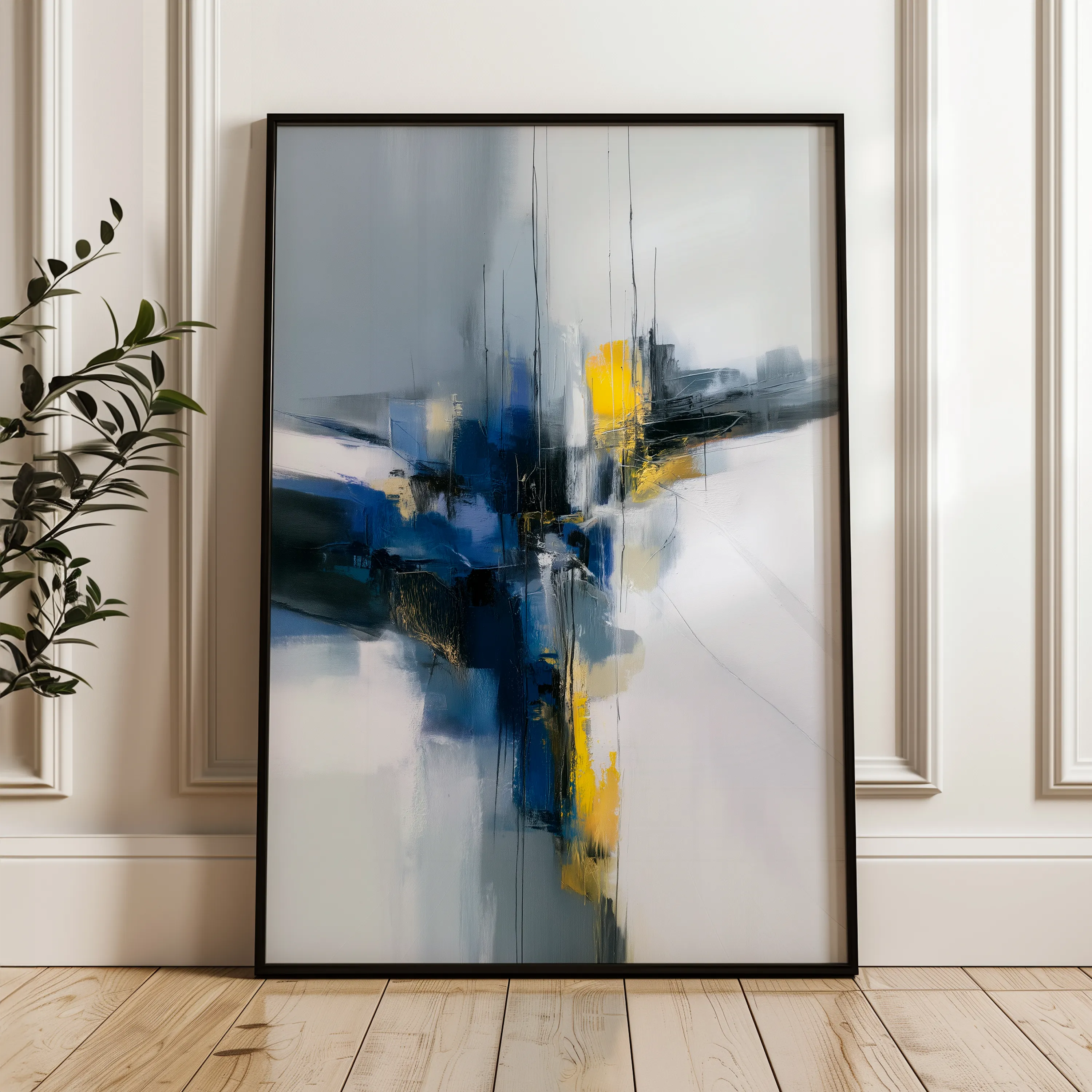 Abstract 2164 Canvas Art 60 x 40 cm / Black
