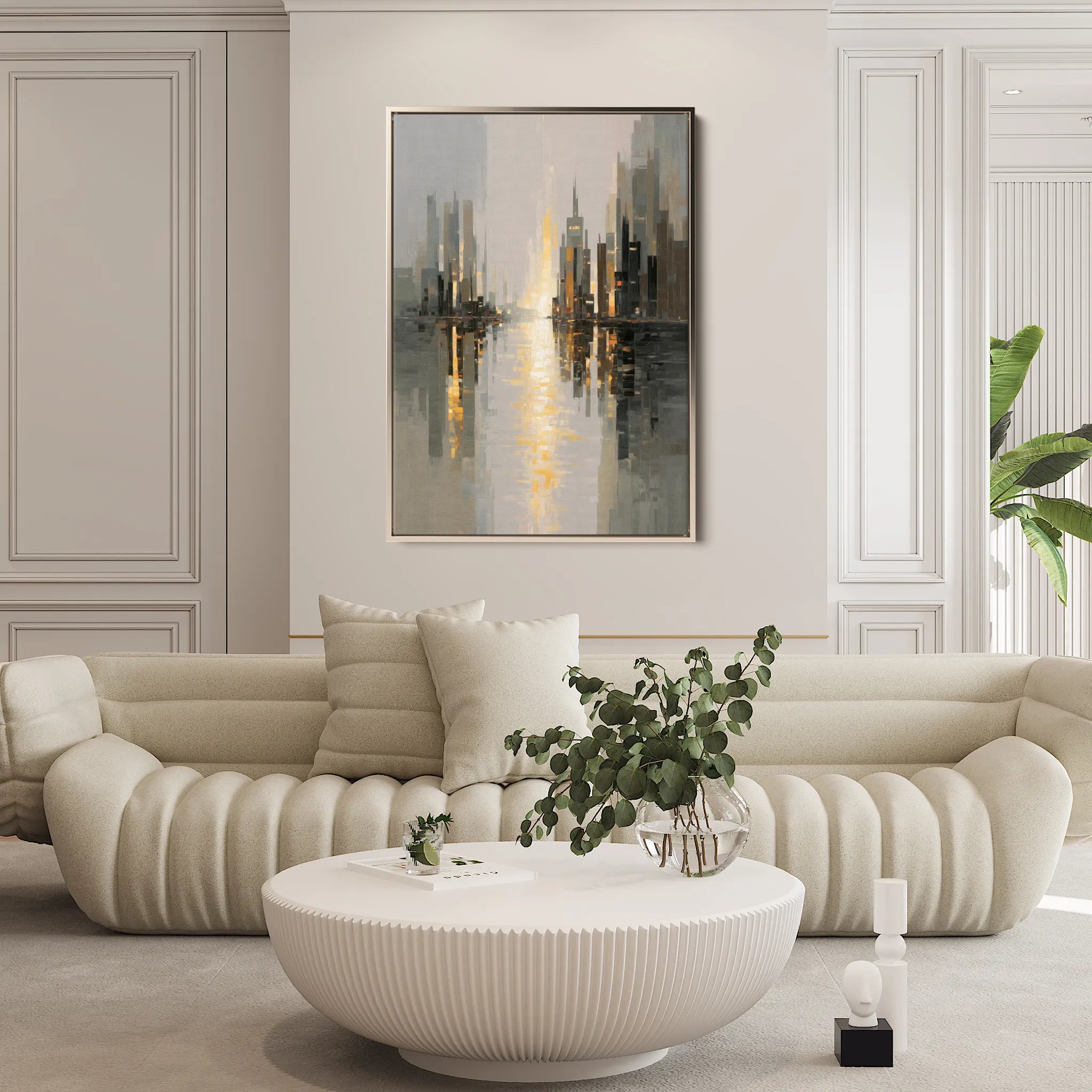 Abstract 2165 Canvas Art 60 x 40 cm / Black