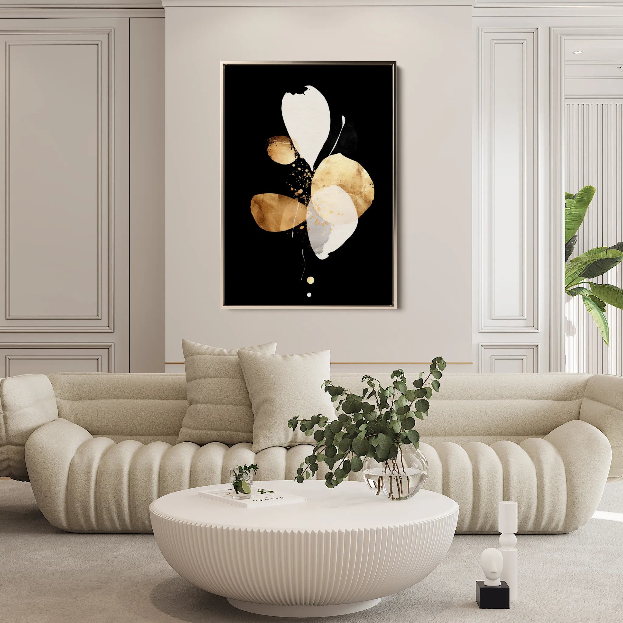 Abstract 2168 Canvas Art 60 x 40 cm / Black