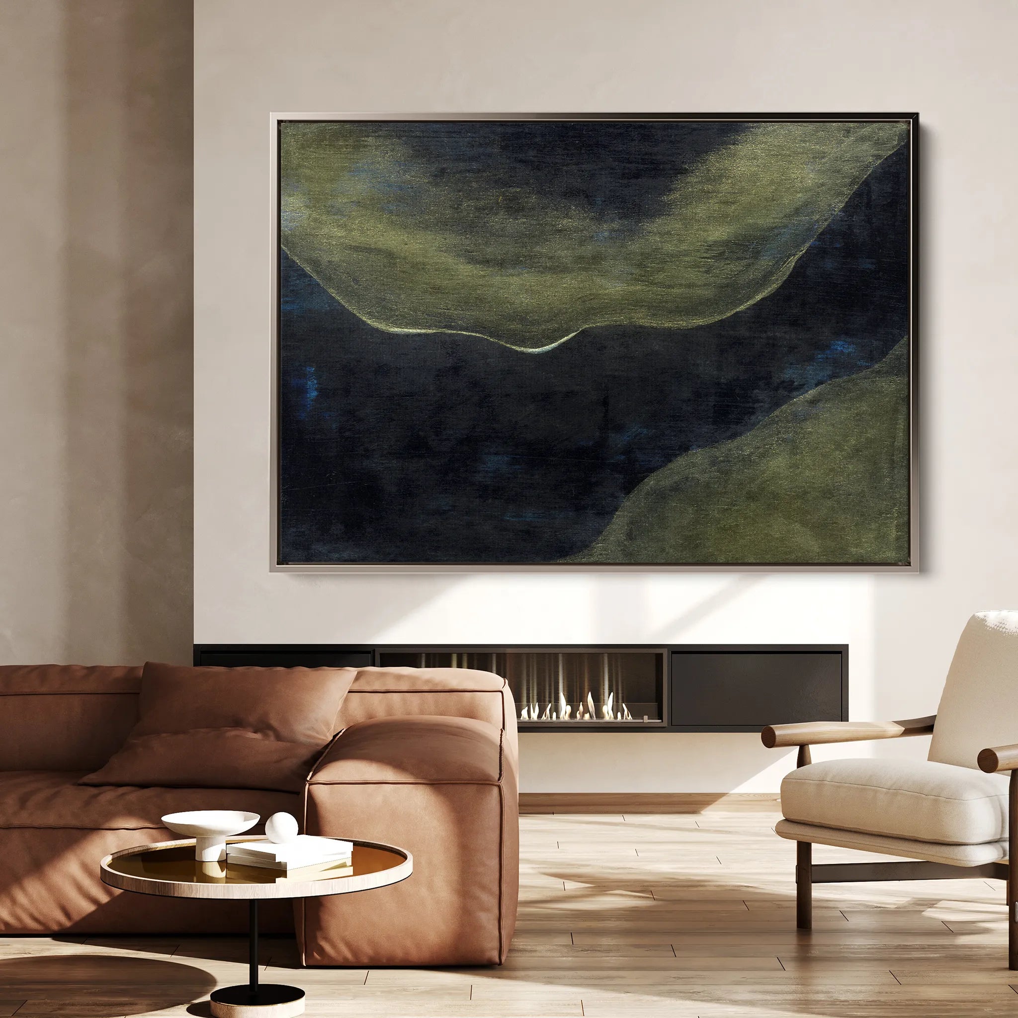 Abstract 217 Canvas Art 60 x 40 cm / Black