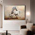 Horses 217 Canvas Art 60 x 40 cm / Black