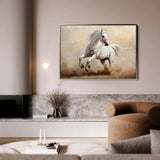 Horses 217 Canvas Art 60 x 40 cm / Black