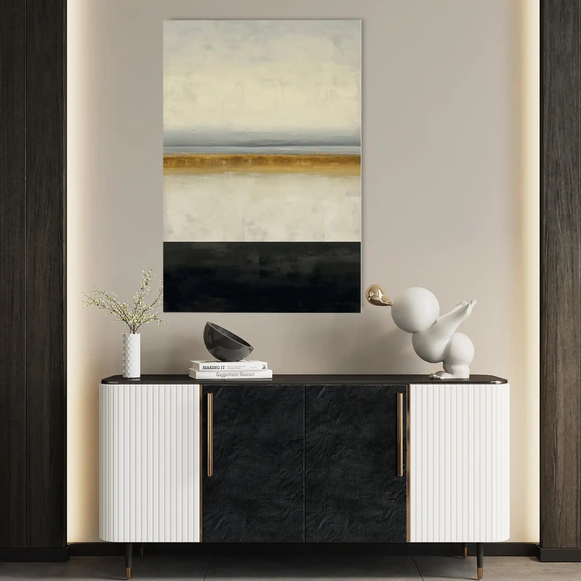 Abstract 2170 Canvas Art 60 x 40 cm / Black