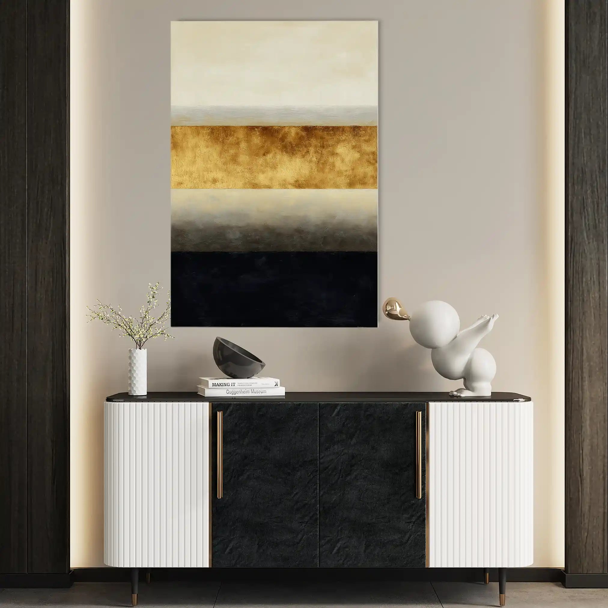 Abstract 2171 Canvas Art 60 x 40 cm / Black
