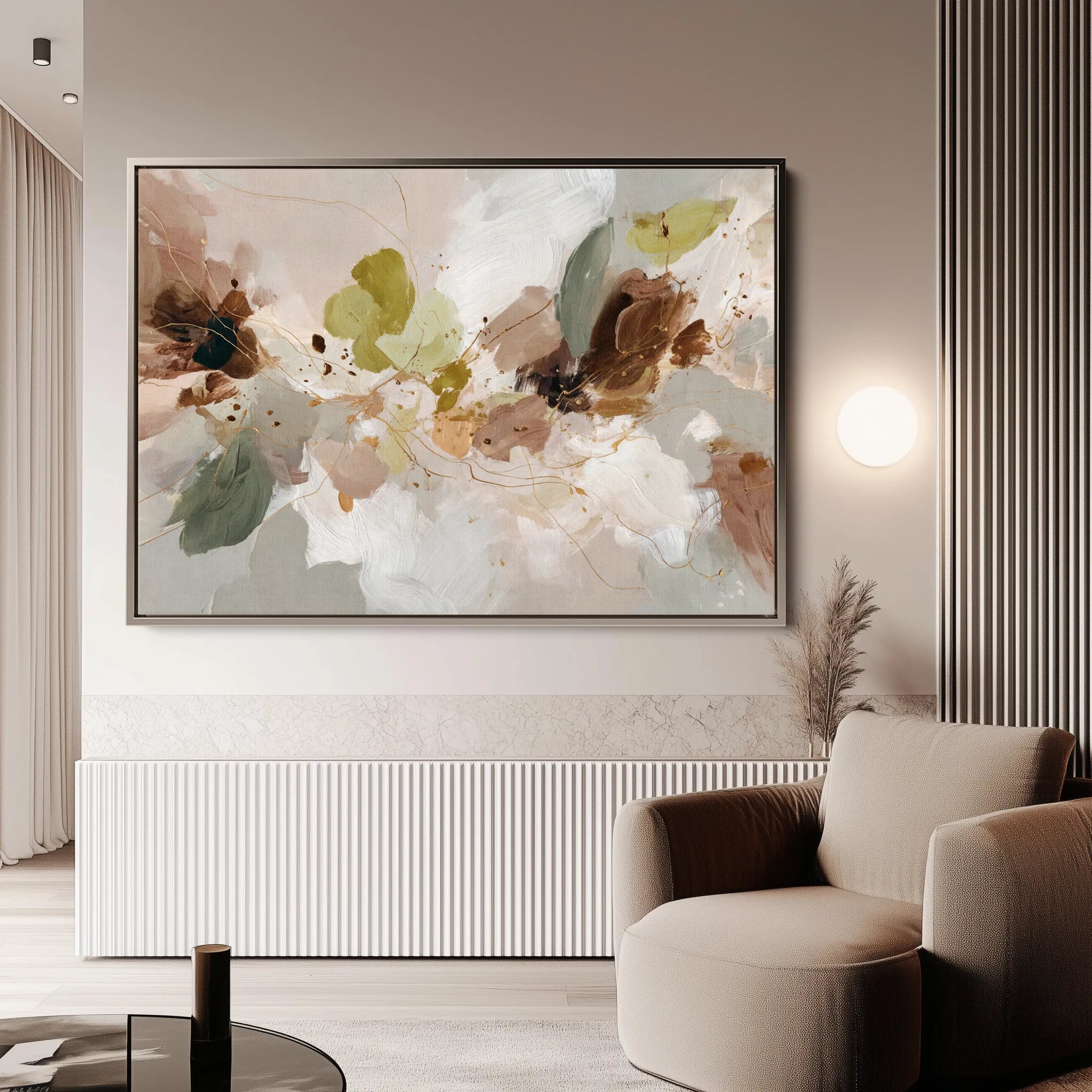 Abstract 2173 Canvas Art 60 x 40 cm / Black