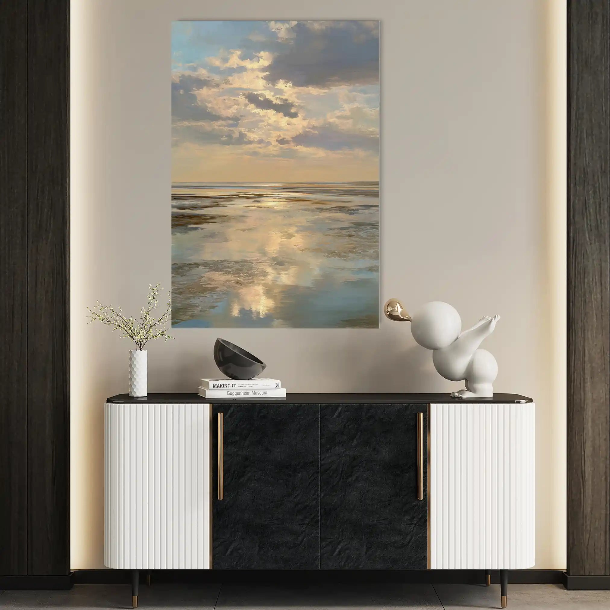 Abstract 2176 Canvas Art 60 x 40 cm / Black