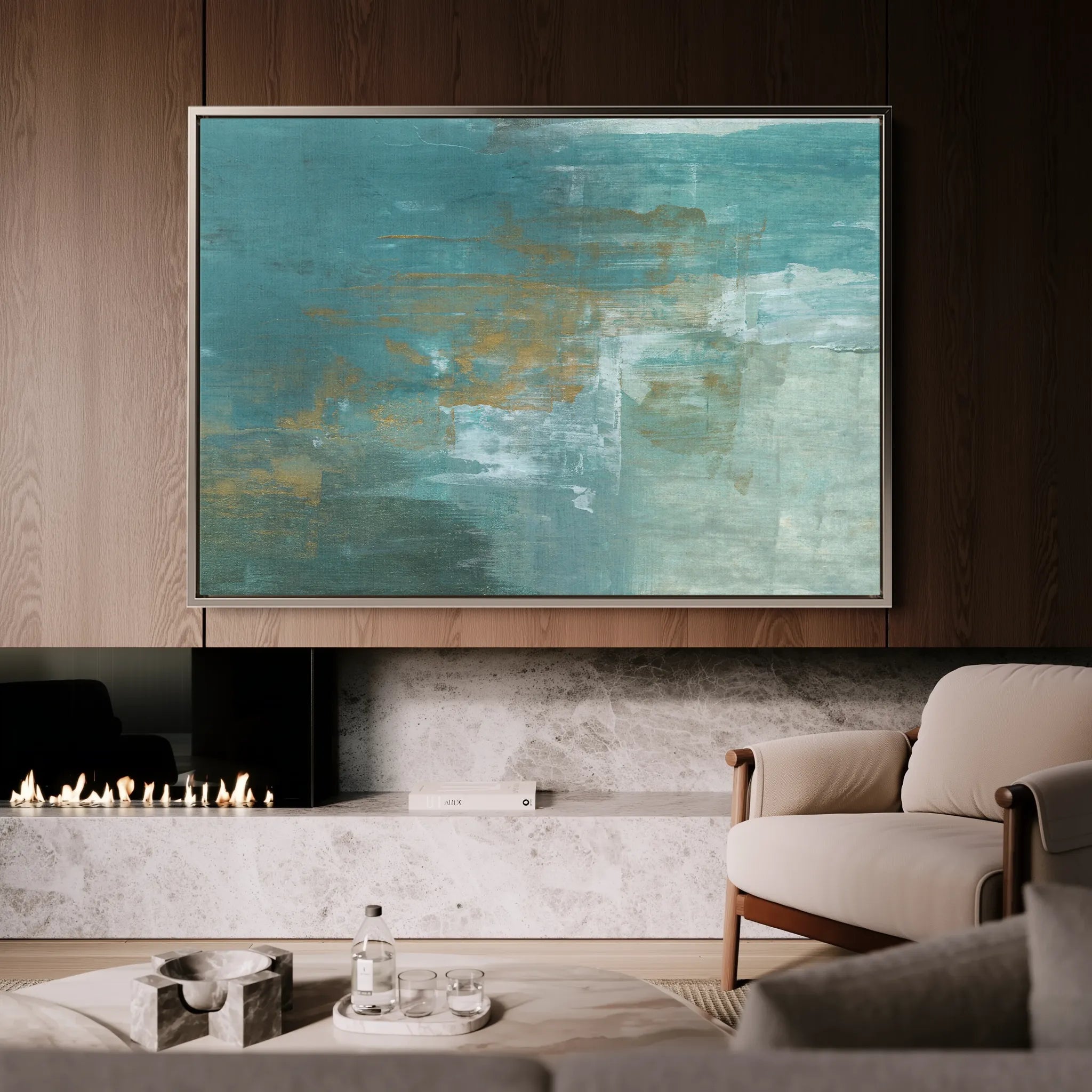 Abstract 218 Canvas Art 60 x 40 cm / Black