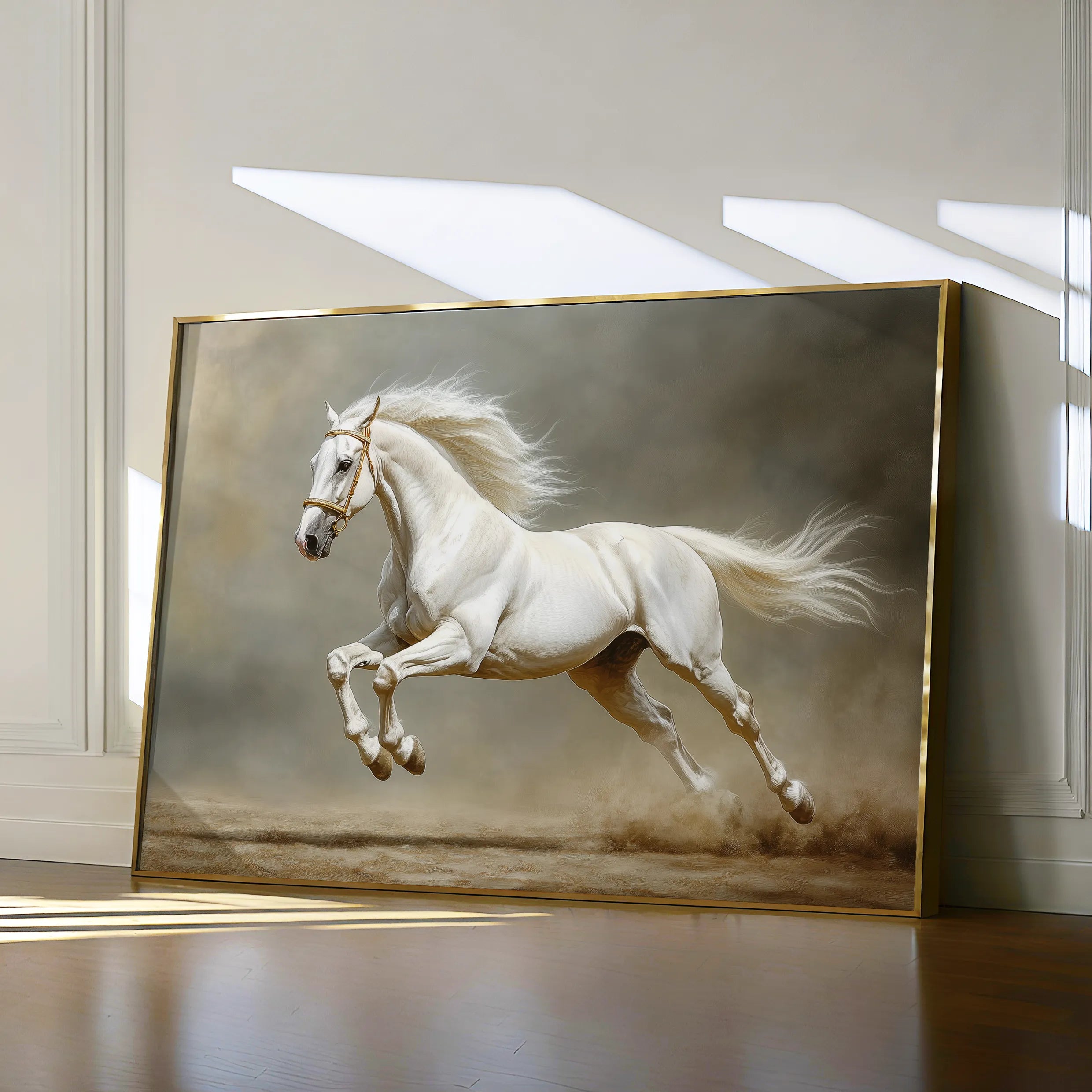 Horses 218 Canvas Art 60 x 40 cm / Black