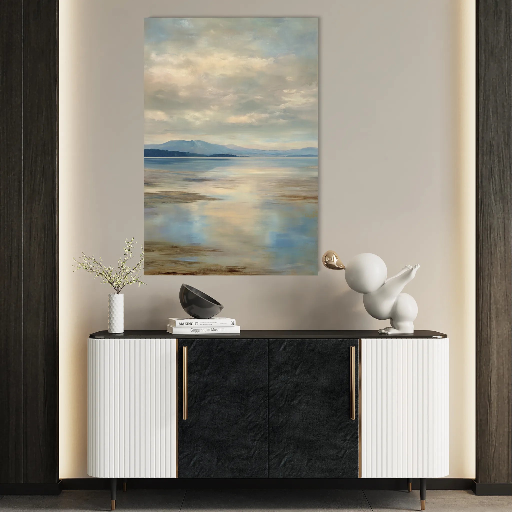 Abstract 2181 Canvas Art 60 x 40 cm / Black