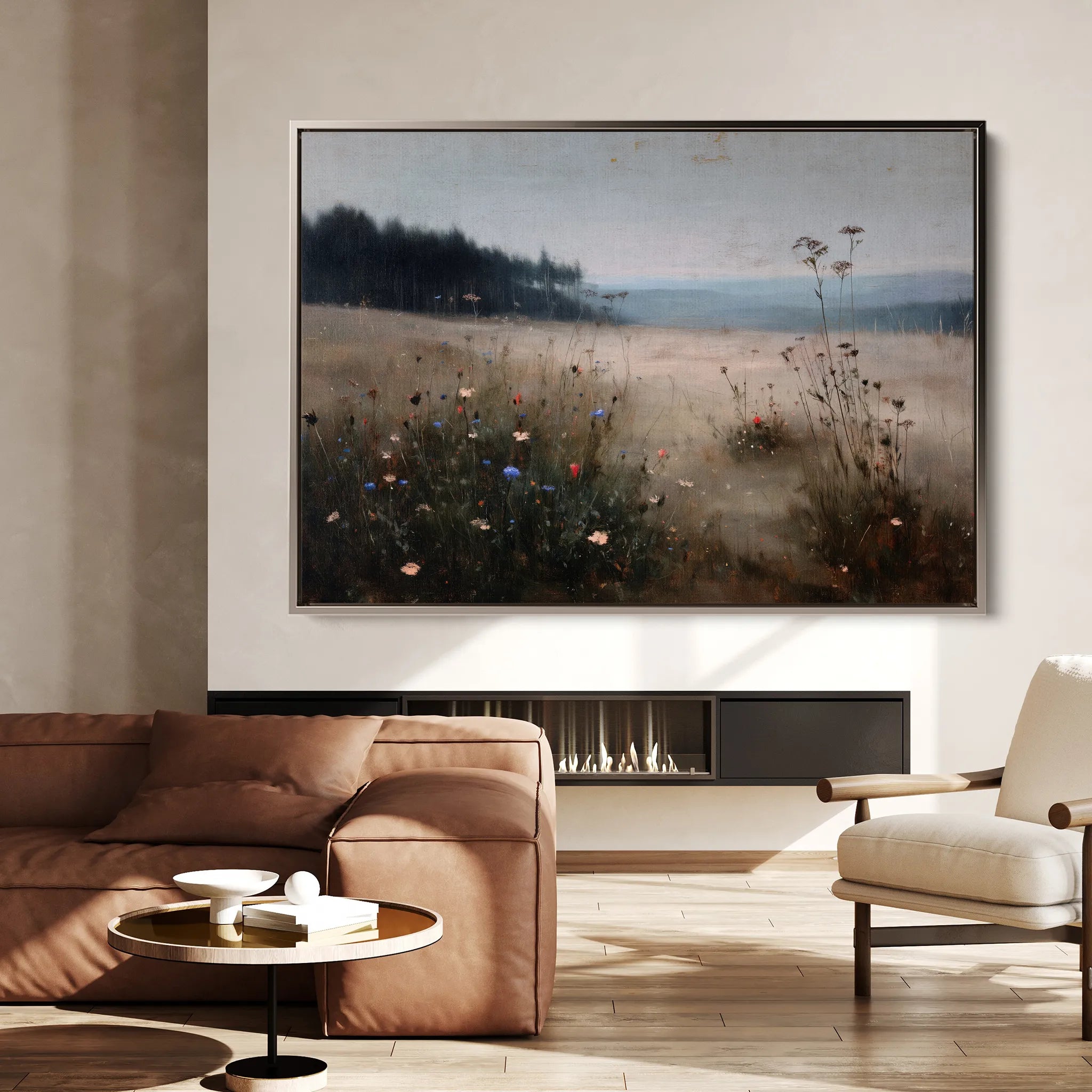 Abstract 2183 Canvas Art 60 x 40 cm / Black