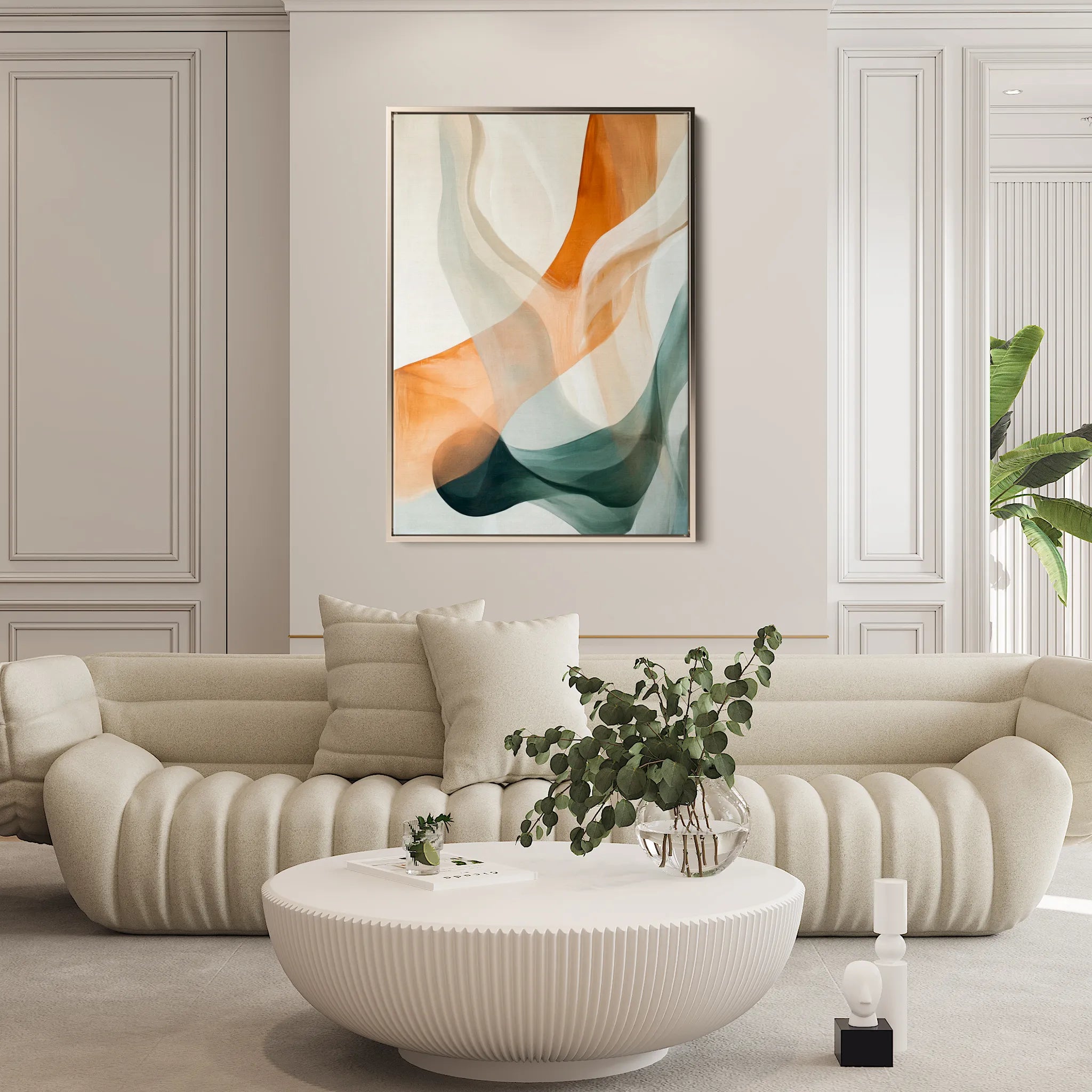 Abstract 2185 Canvas Art 60 x 40 cm / Black