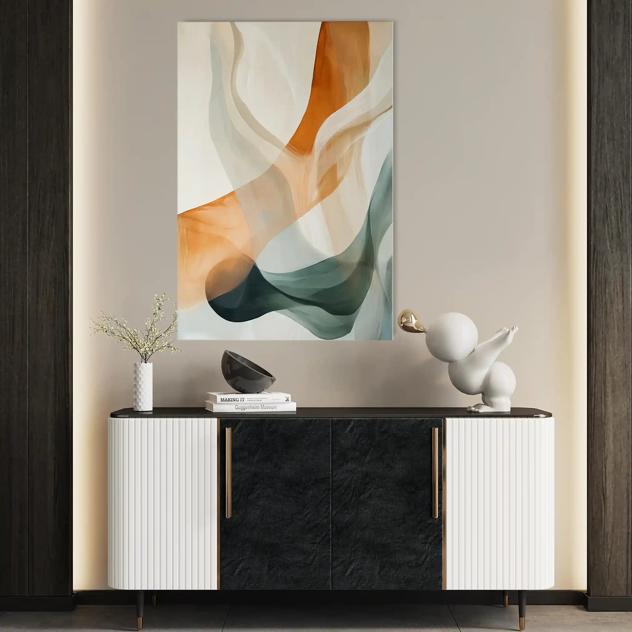 Abstract 2185 Canvas Art 60 x 40 cm / Black