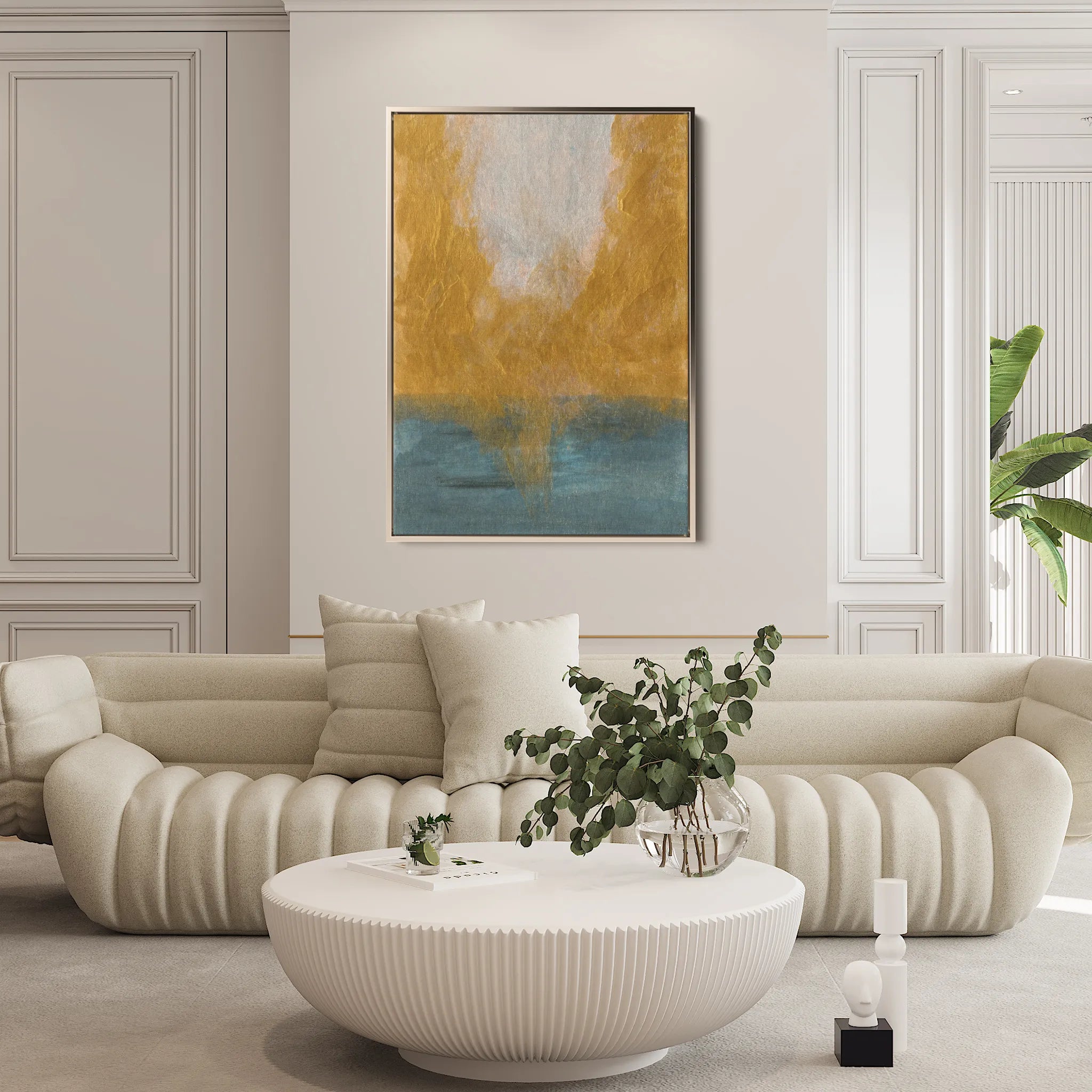 Abstract 219 Canvas Art 60 x 40 cm / Black