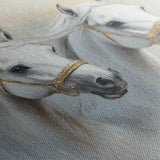Horses 219 Canvas Art 60 x 40 cm / Black