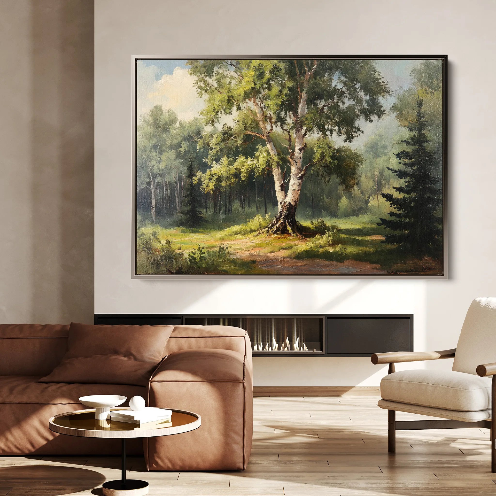 Landscape 219 Canvas Art 60 x 40 cm / Black
