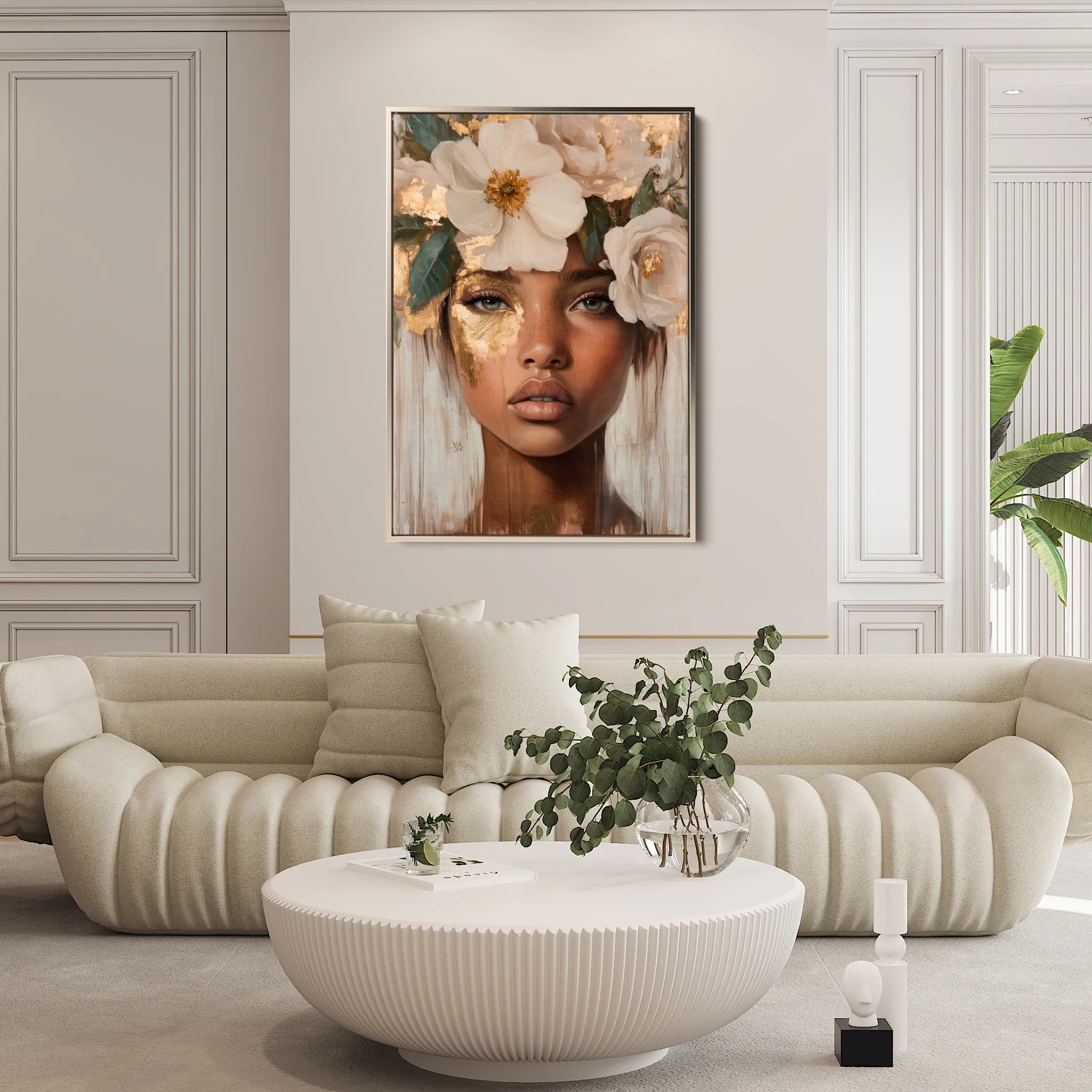 Portrait 219 Canvas Art 60 x 40 cm / Black