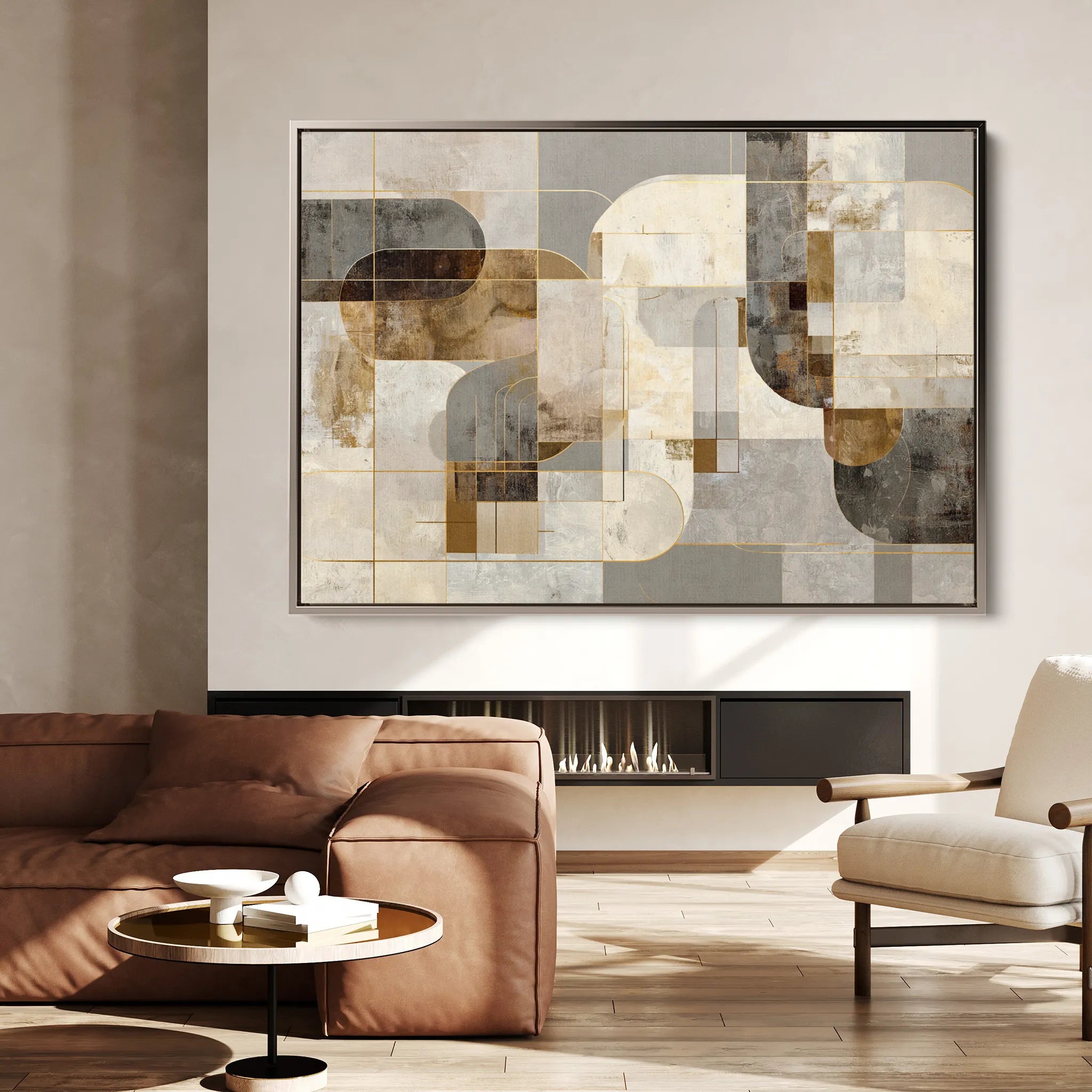 Abstract 2190 Canvas Art 60 x 40 cm / Black