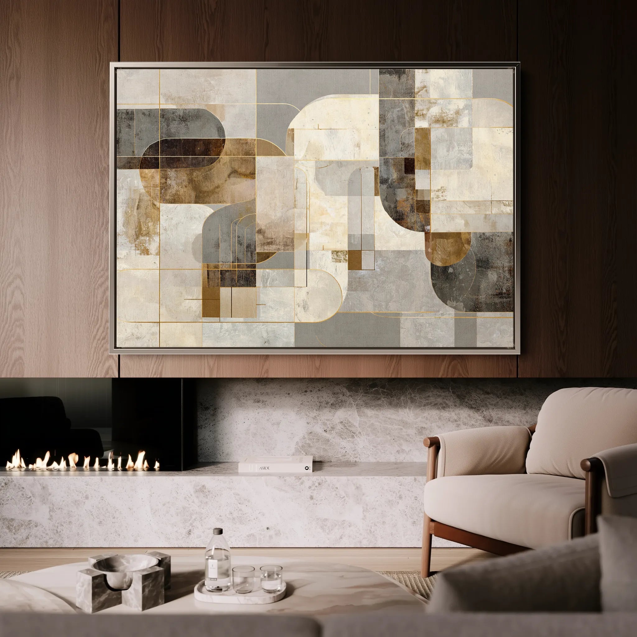 Abstract 2190 Canvas Art 60 x 40 cm / Black