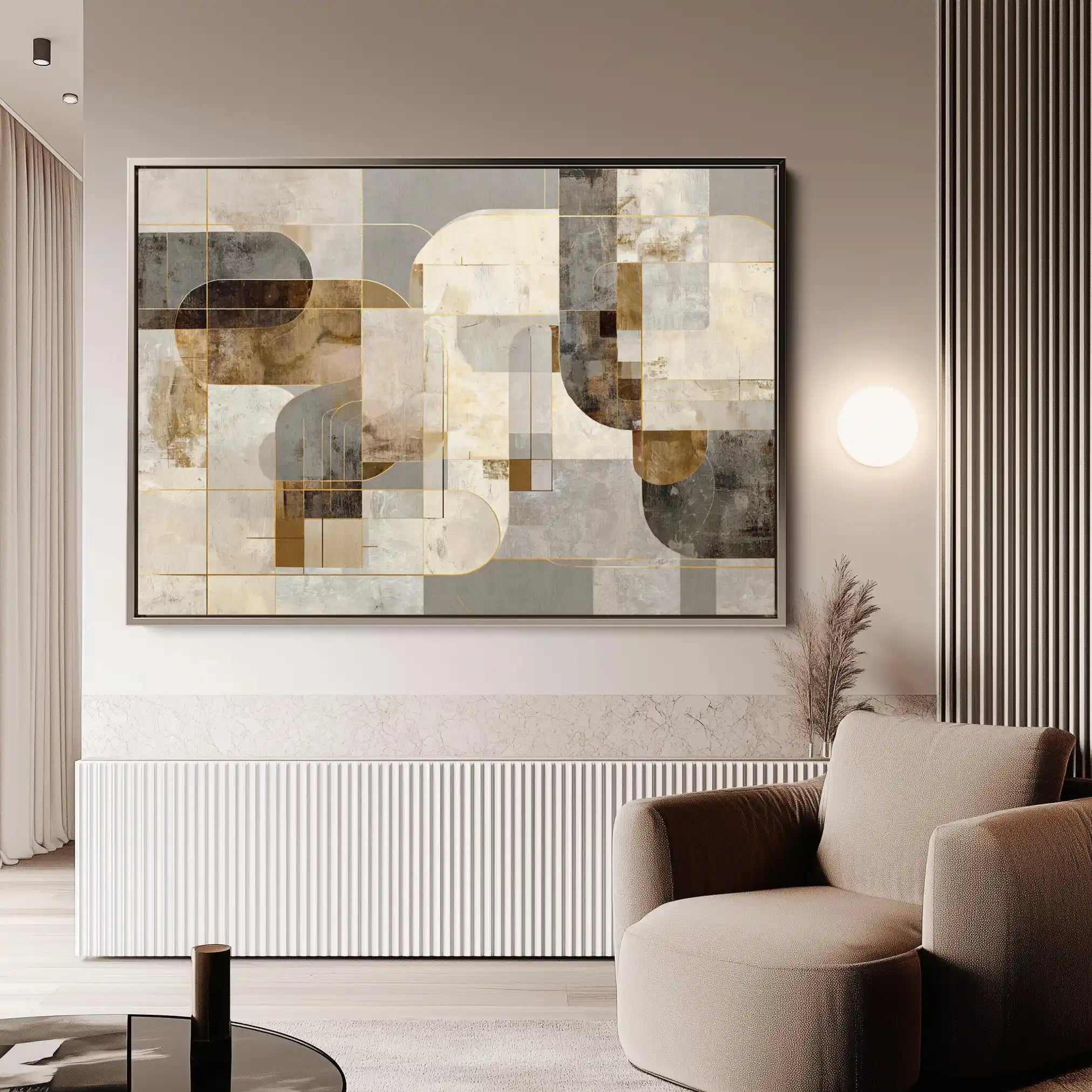 Abstract 2190 Canvas Art 60 x 40 cm / Black