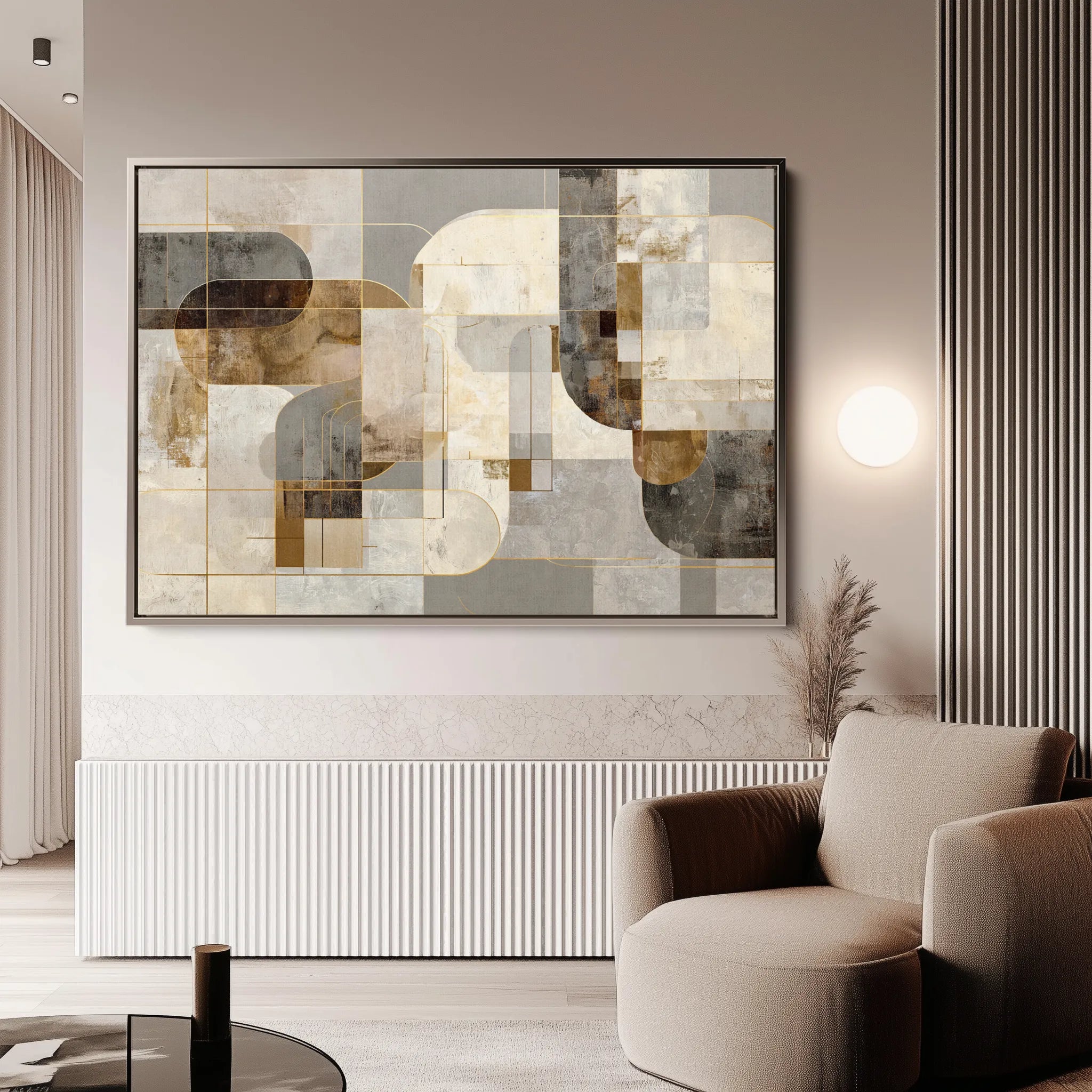 Abstract 2190 Canvas Art 60 x 40 cm / Black