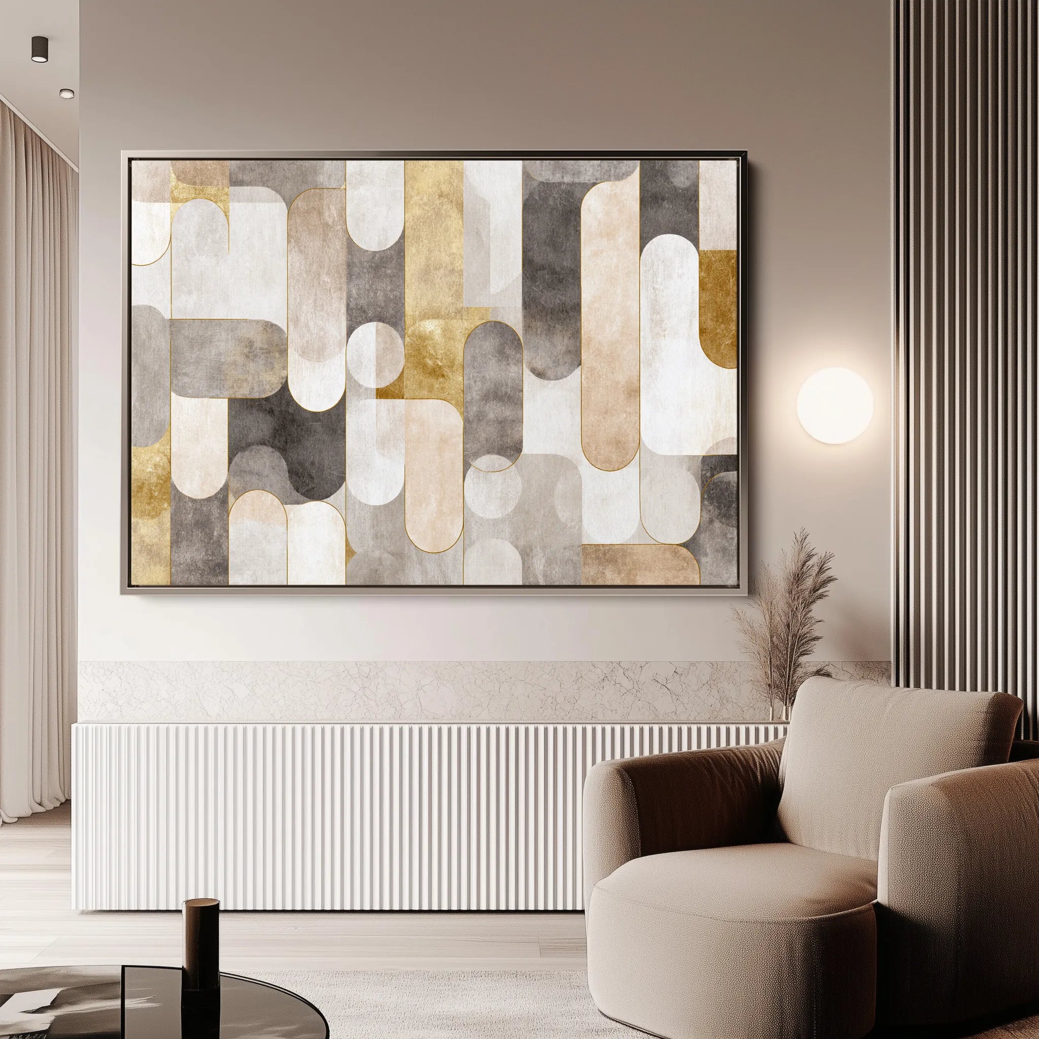 Abstract 2191 Canvas Art 60 x 40 cm / Black