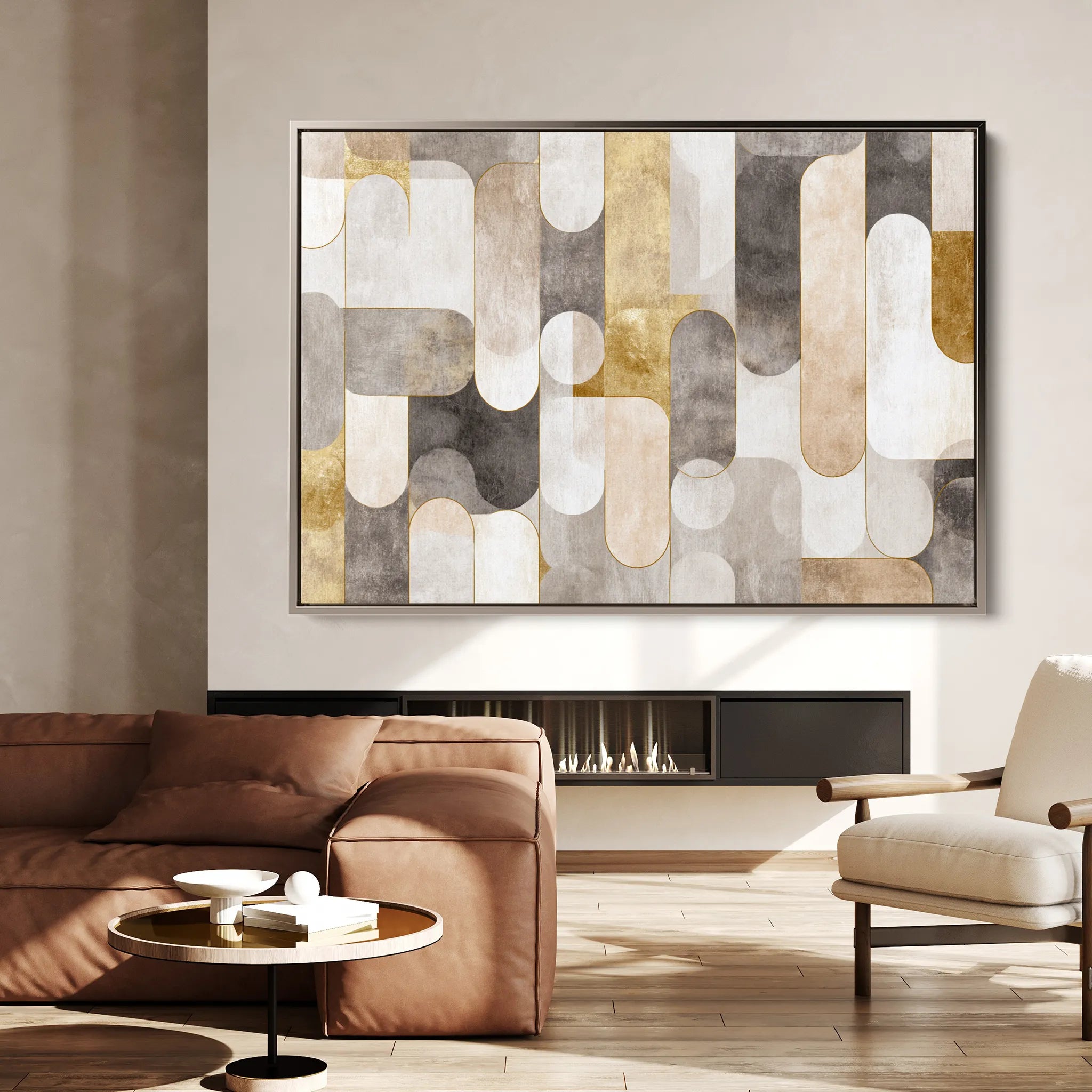 Abstract 2191 Canvas Art 60 x 40 cm / Black